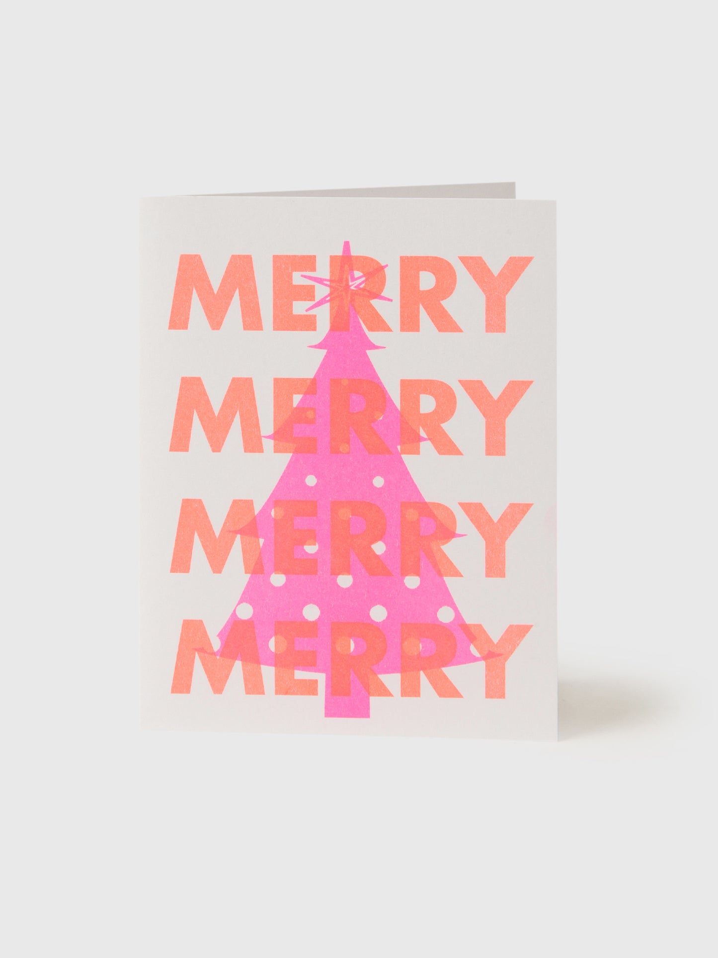 Next Chapter Studio Merry Pink Tree Card - Saint Bernard
