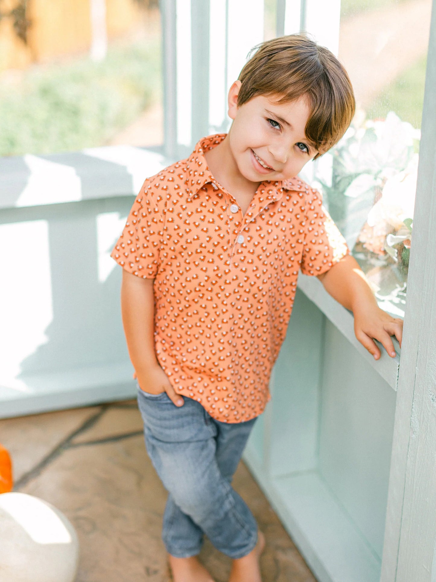 Poppy Kids Co Boys' Cutie Pie 2.0 Polo - Saint Bernard