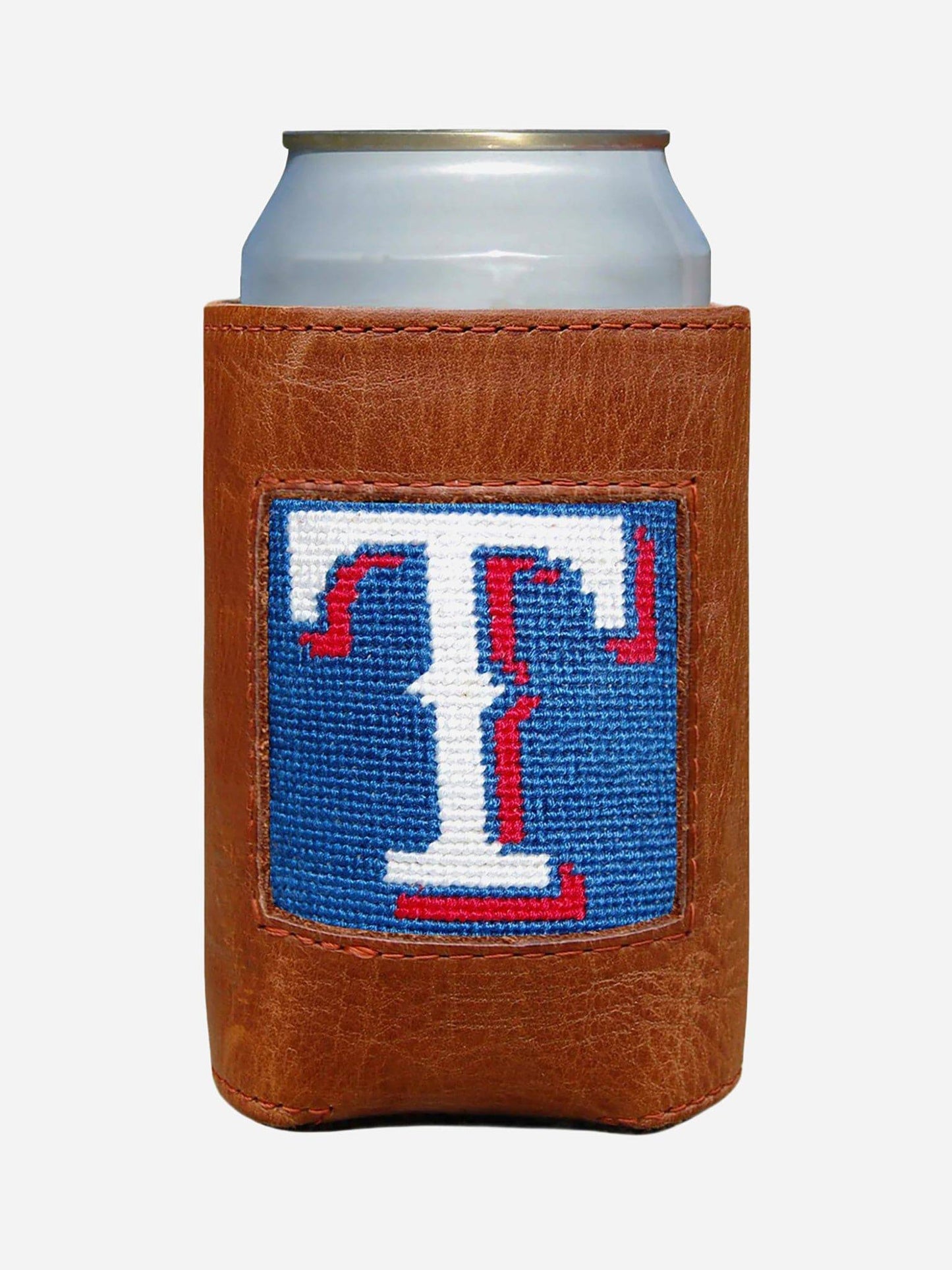 Smathers + Branson Texas Rangers Needlepoint Can Cooler - Saint Bernard