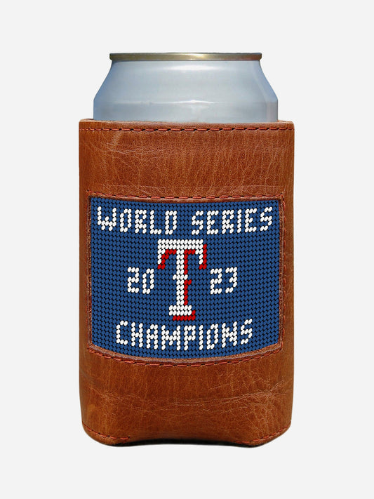 Smathers + Branson Texas Rangers 2023 World Series Needlepoint Can Cooler