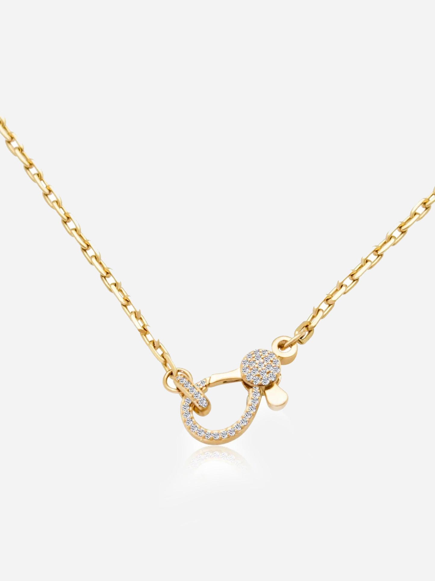 S. Bell Diamond Cut Cable Chain + Diamond Clasp Necklace - Saint Bernard