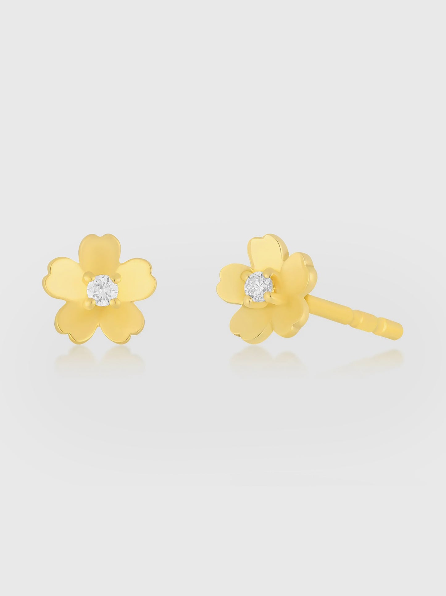 EF Collection Mini Cherry Blossom Stud Earrings - Saint Bernard