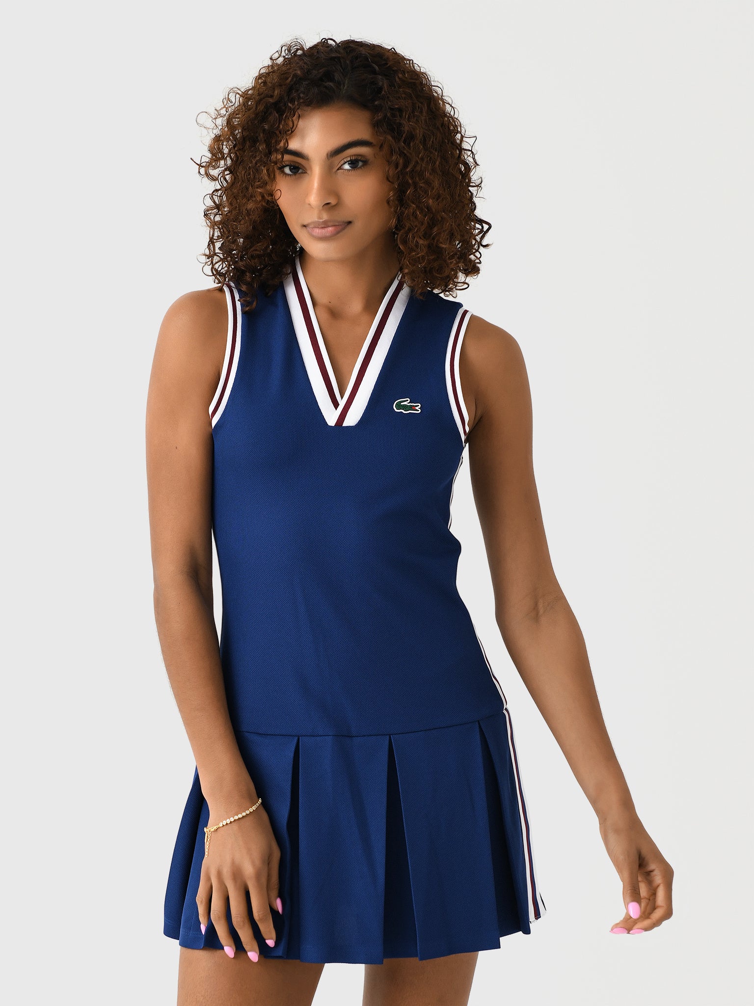 Lacoste Women's Piqu Tennis Dress Saint Bernard Lacoste Women's Piqu Tennis Dress Saint Bernard