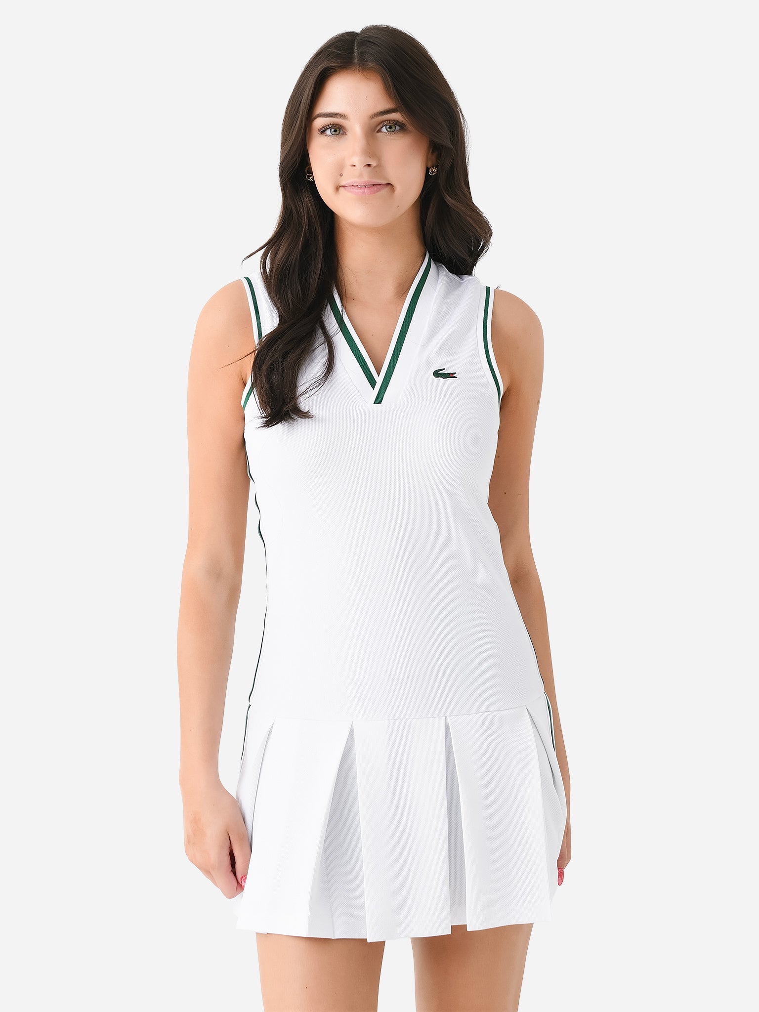 lacoste tennis dress Lacoste X Bandier Women's Performance Piqué Tennis Dress