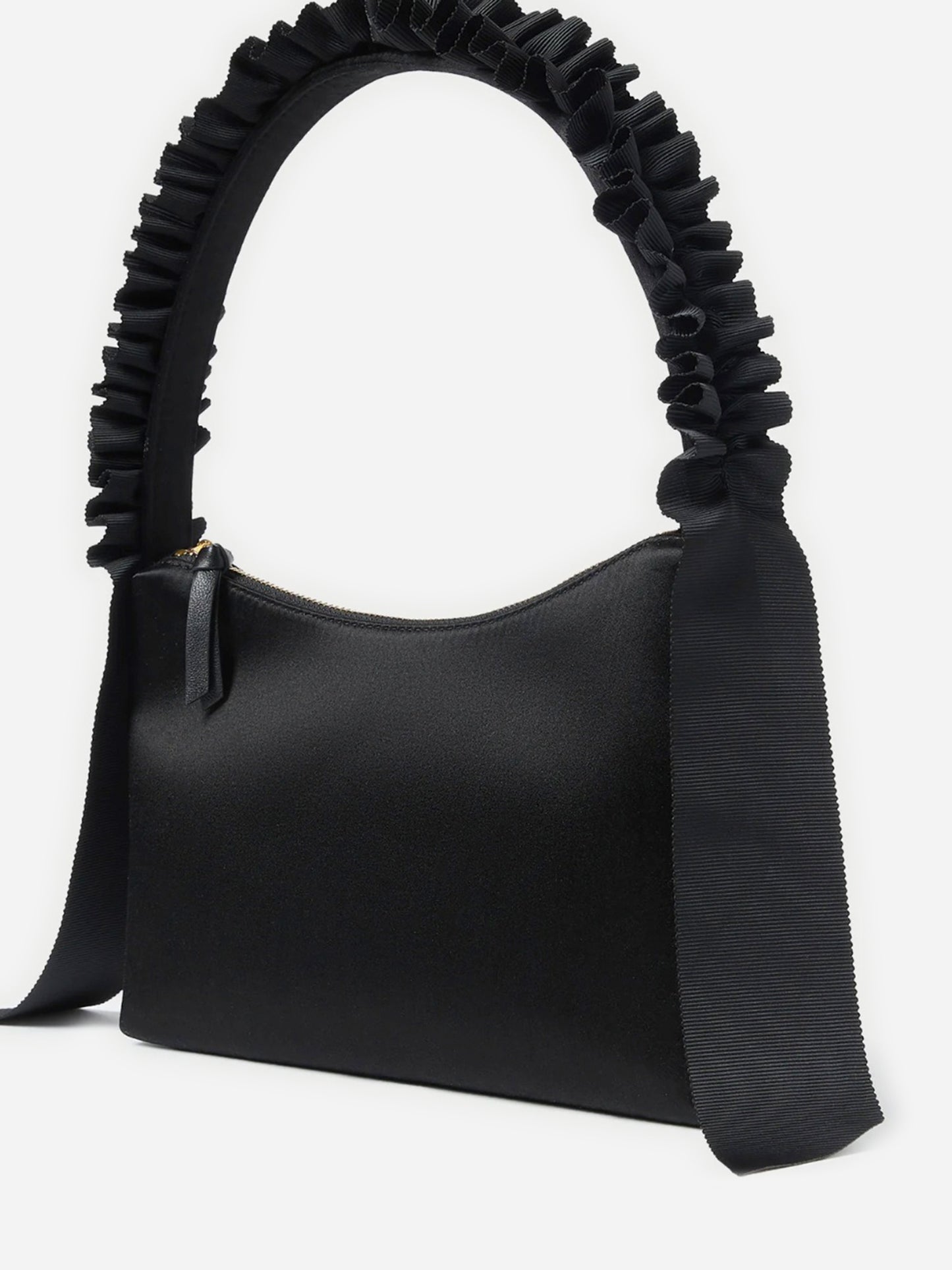 Loeffler Randall Evelyn Satin Ruffle Baguette Bag - Saint Bernard