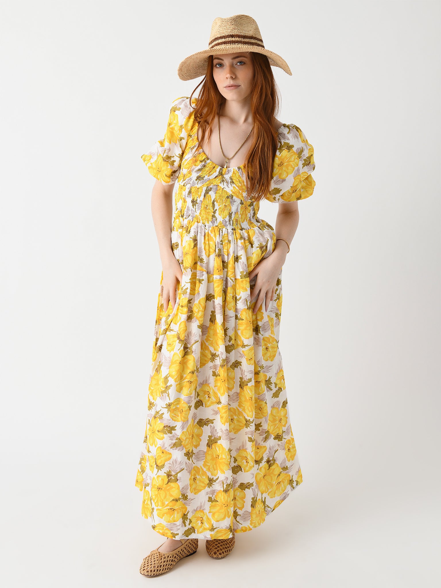 Faithfull The Brand Women's Rosarico Midi Dress Saint Bernard Faithfull The Brand Women's Rosarico Midi Dress Saint Bernard