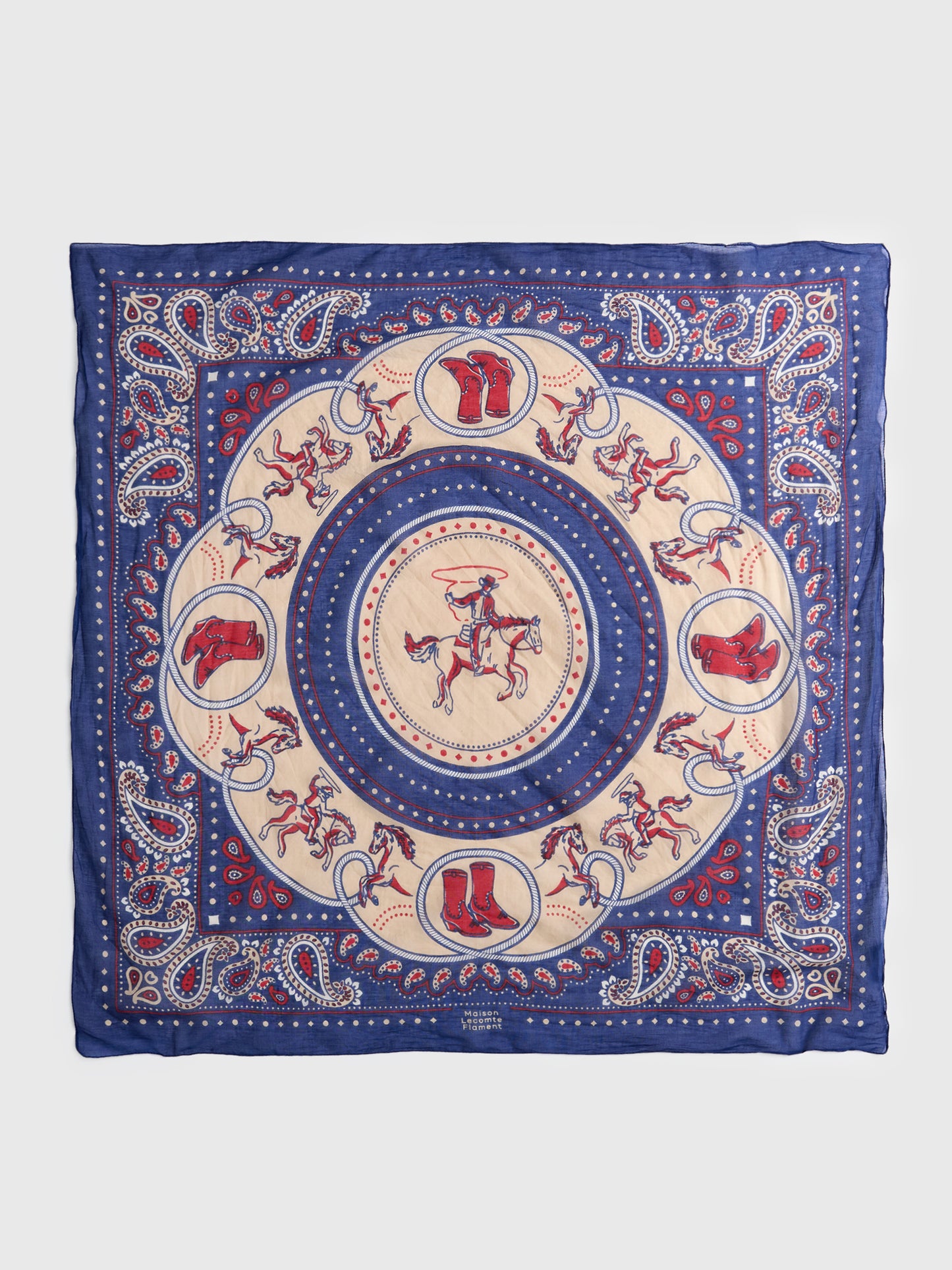 Maison Lecomte Flament Women's Cotton Bandana Scarf