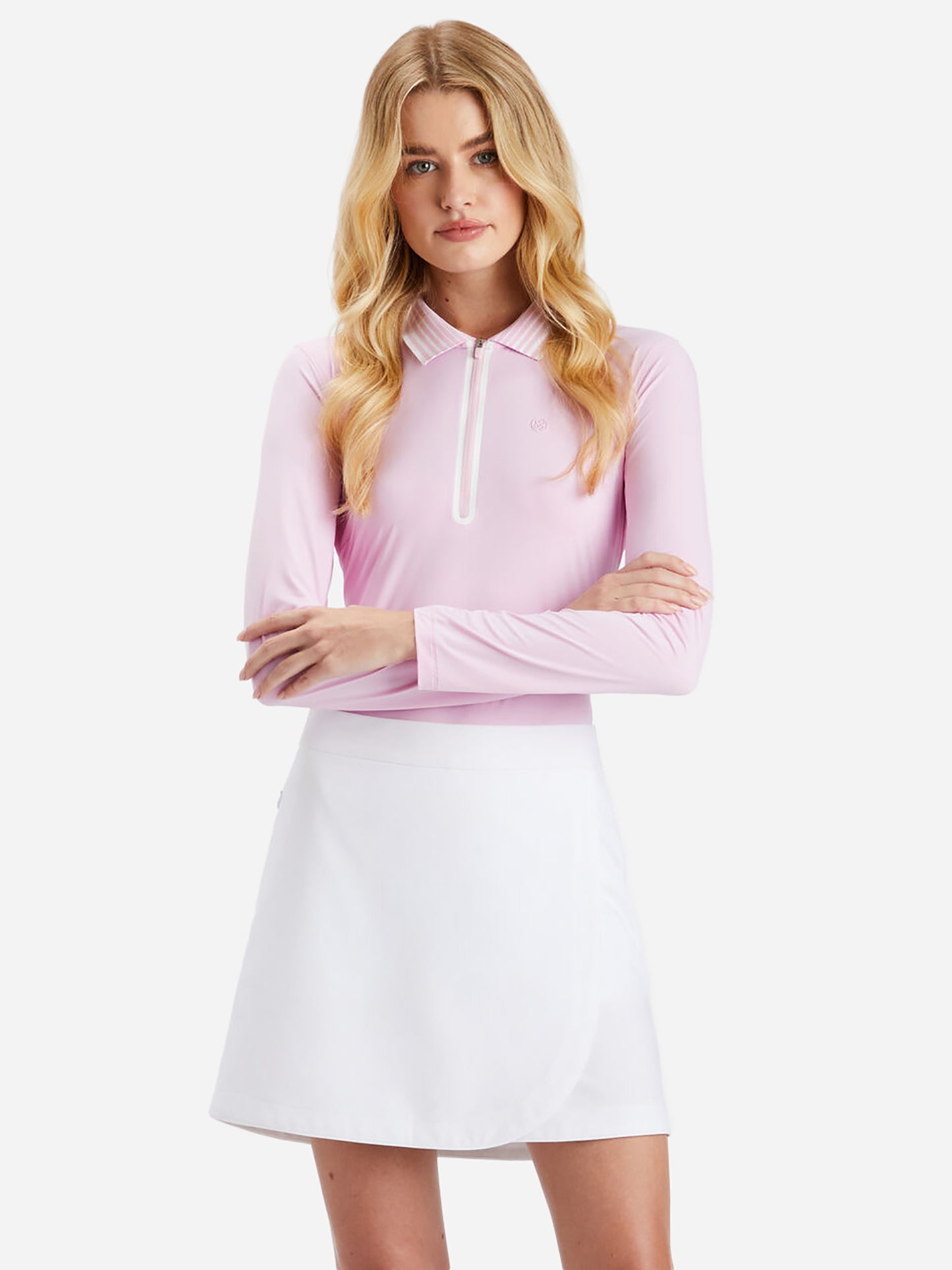 G/FORE Women's Featherweight Zip Polo - Saint Bernard