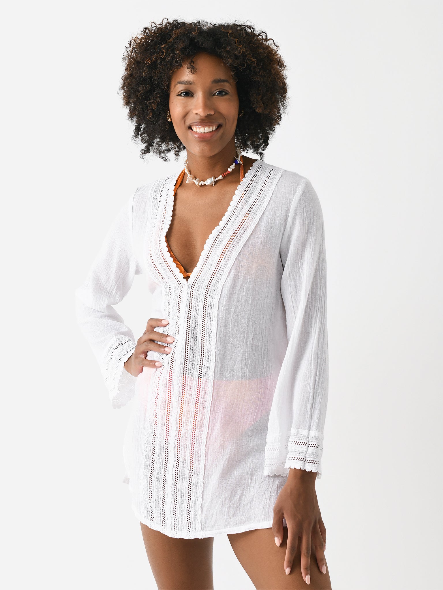 Winnie Short Cover Up - Off White main image 1