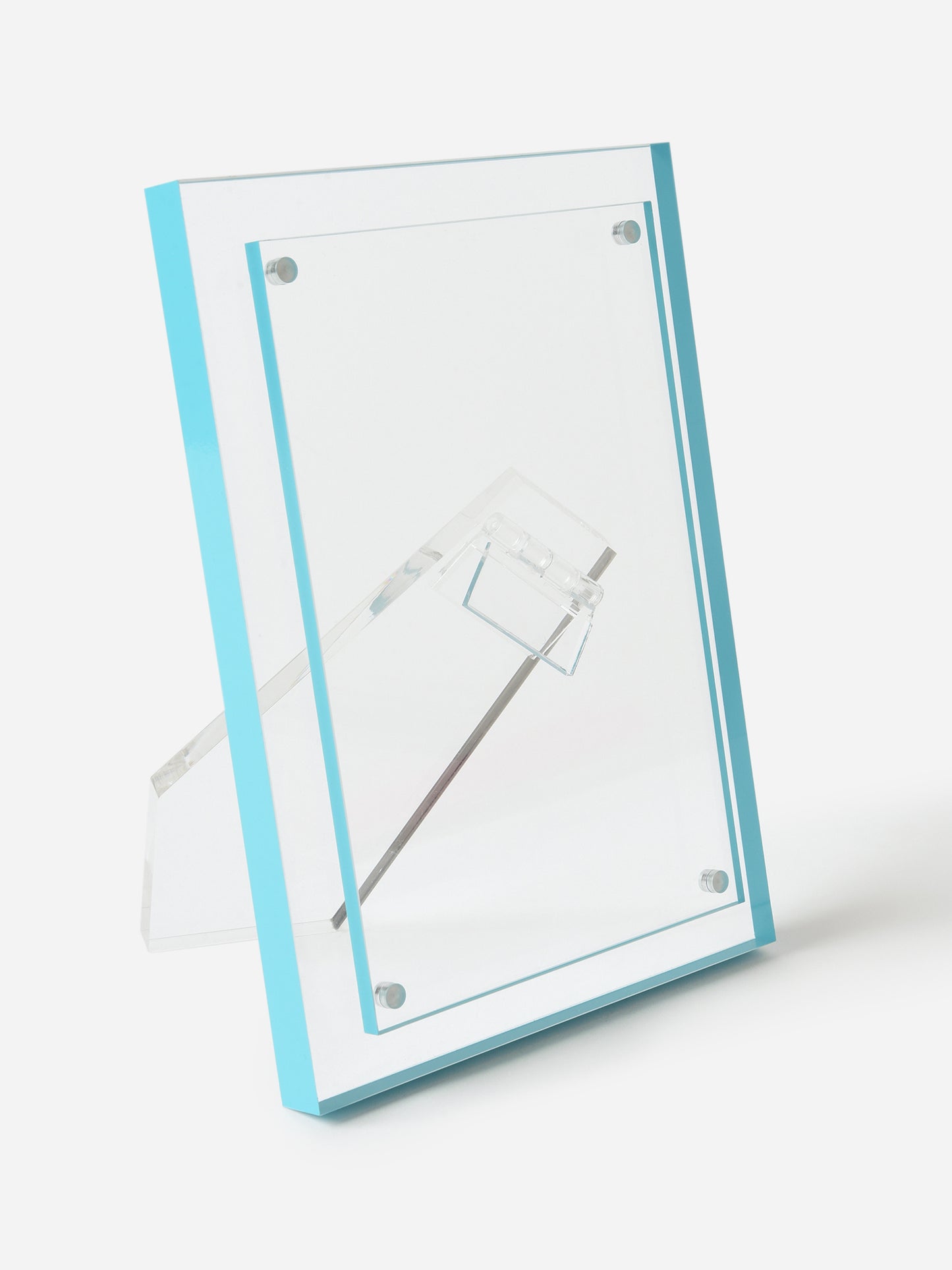 TIZO Lucite Double Turquoise 4x6 Photo Frame - Saint Bernard