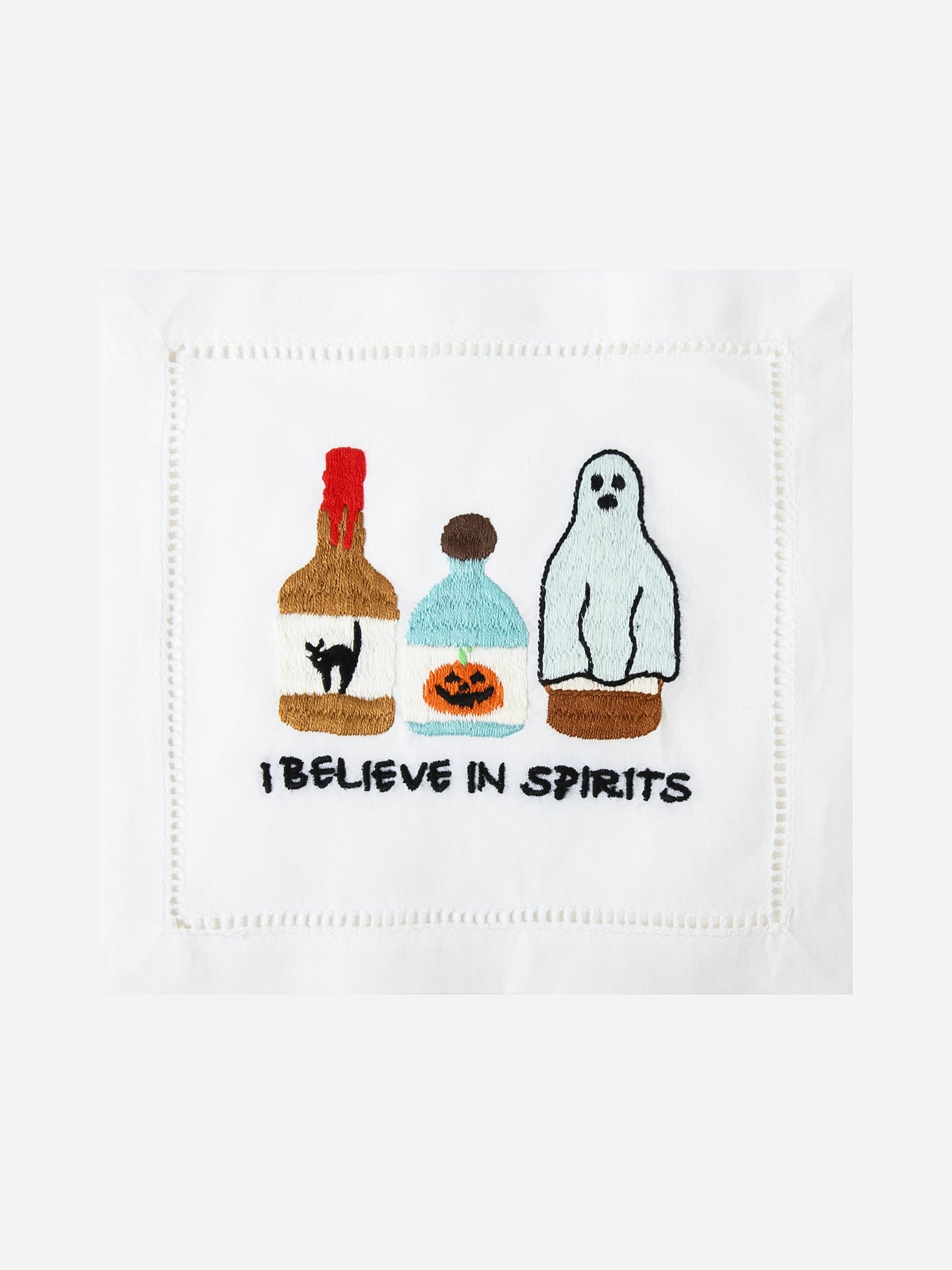 August Morgan I Believe In Spirits Cocktail Napkin Set - Saint Bernard
