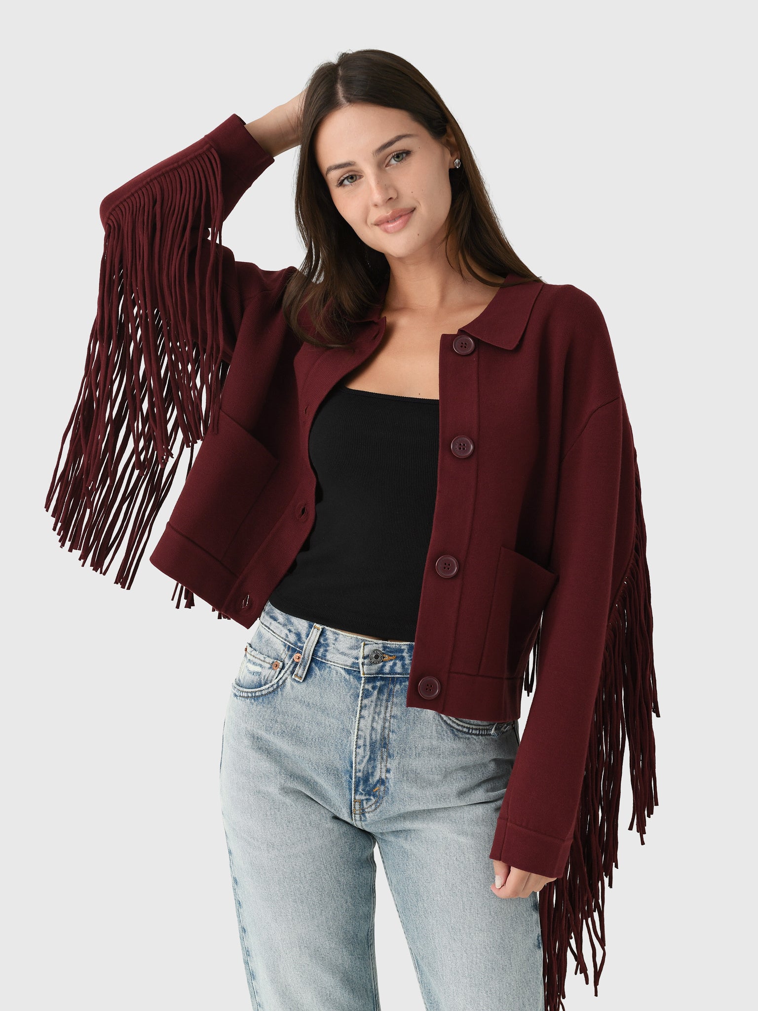 Essentiel Antwerp Women's Istern Fringe Jacket – Saint Bernard