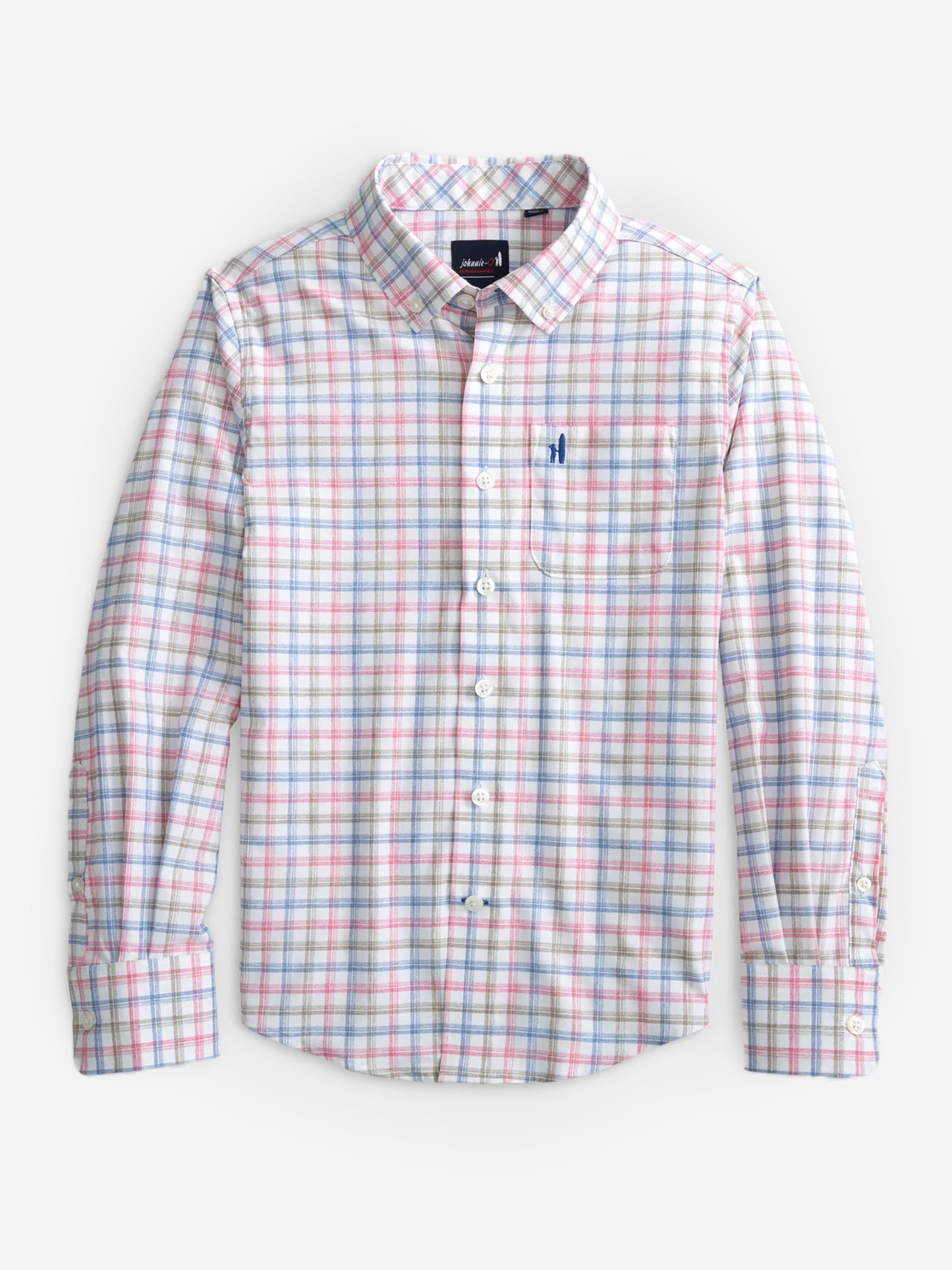 Johnnie-O Boys' Hauser Jr. Performance Button-Down Shirt - Saint Bernard