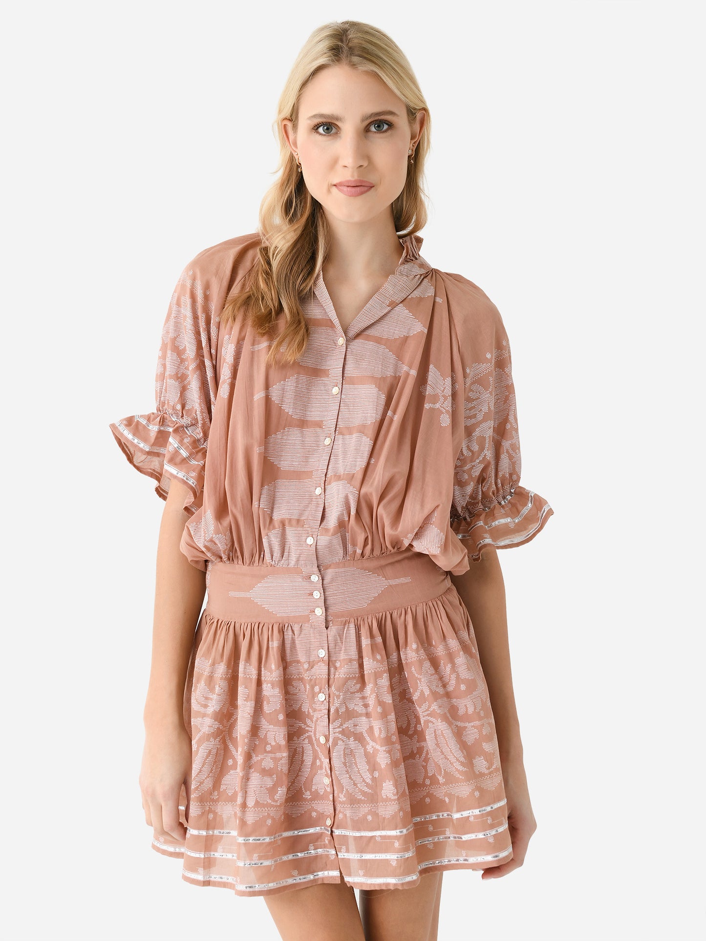 Juliet Dunn Women's Dhaka Print Blouson Dress - Saint Bernard