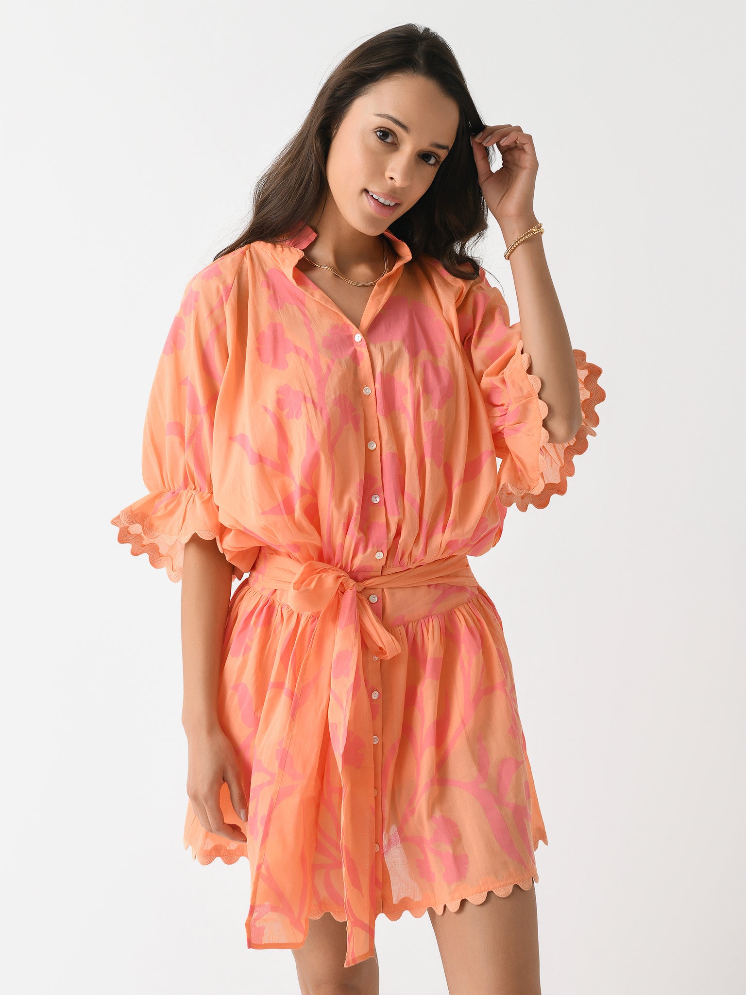 Juliet Dunn Women's Majorelle Print Blouson Dress – Saint Bernard Juliet Dunn Women's Majorelle Print Blouson Dress – Saint Bernard