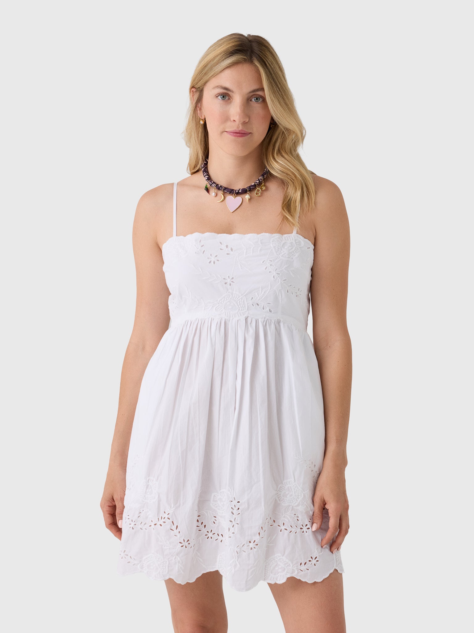Juliet Dunn Women's Eyelet Embroidered Mini Dress – Saint Bernard