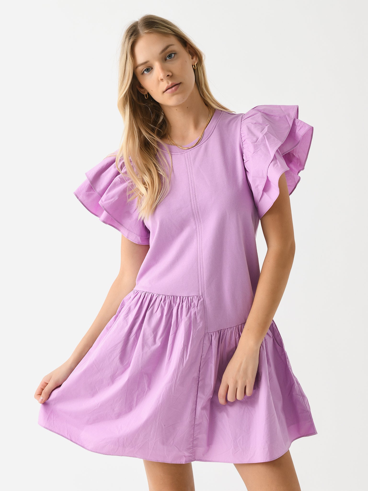 English Factory Women's Layered Ruffles Mini Dress English Factory Women's Layered Ruffles Mini Dress