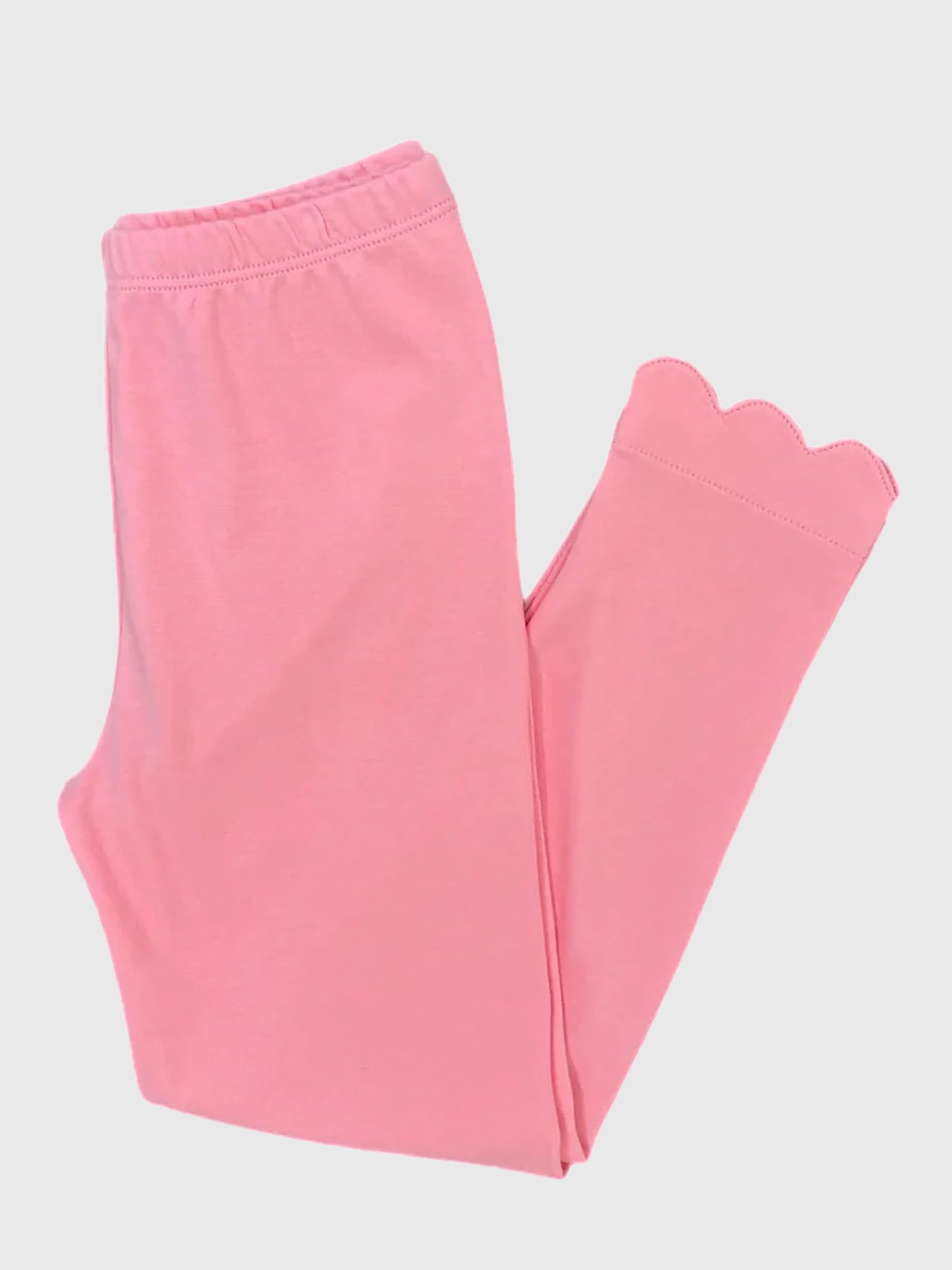 James + Lottie Girls' Knit Scalloped Legging - Saint Bernard