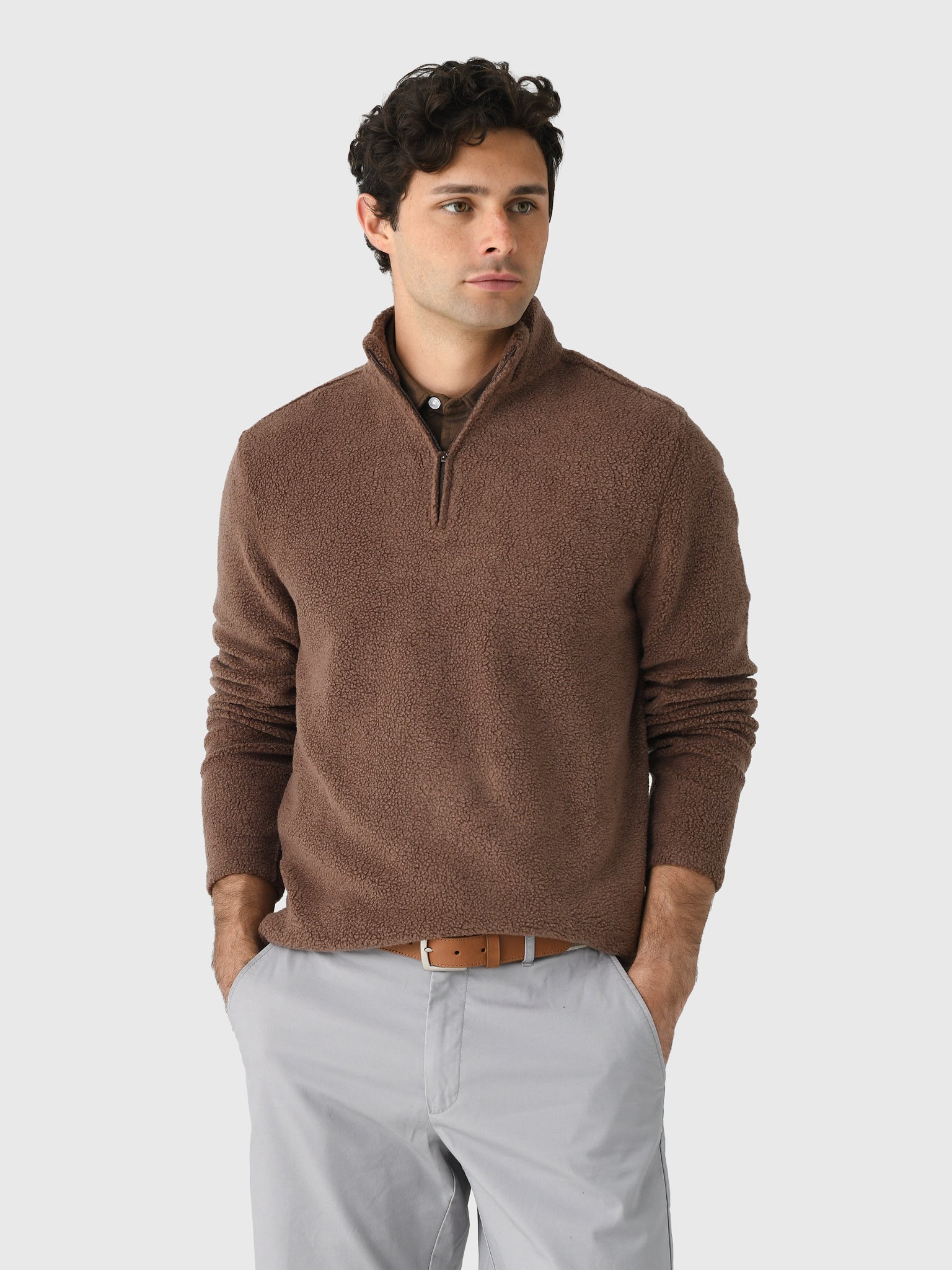 Johnnie-O Men's Dion Sherpa Quarter-Zip Pullover – Saint Bernard