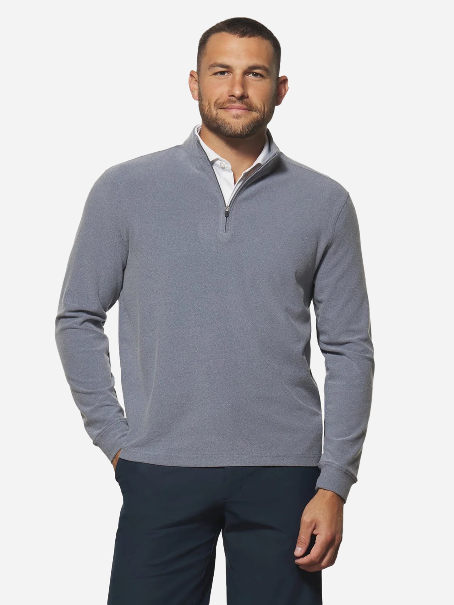 Johnnie-O Men's Brady 2.0 Microfleece Prep-Formance Quarter-Zip - Saint Bernard