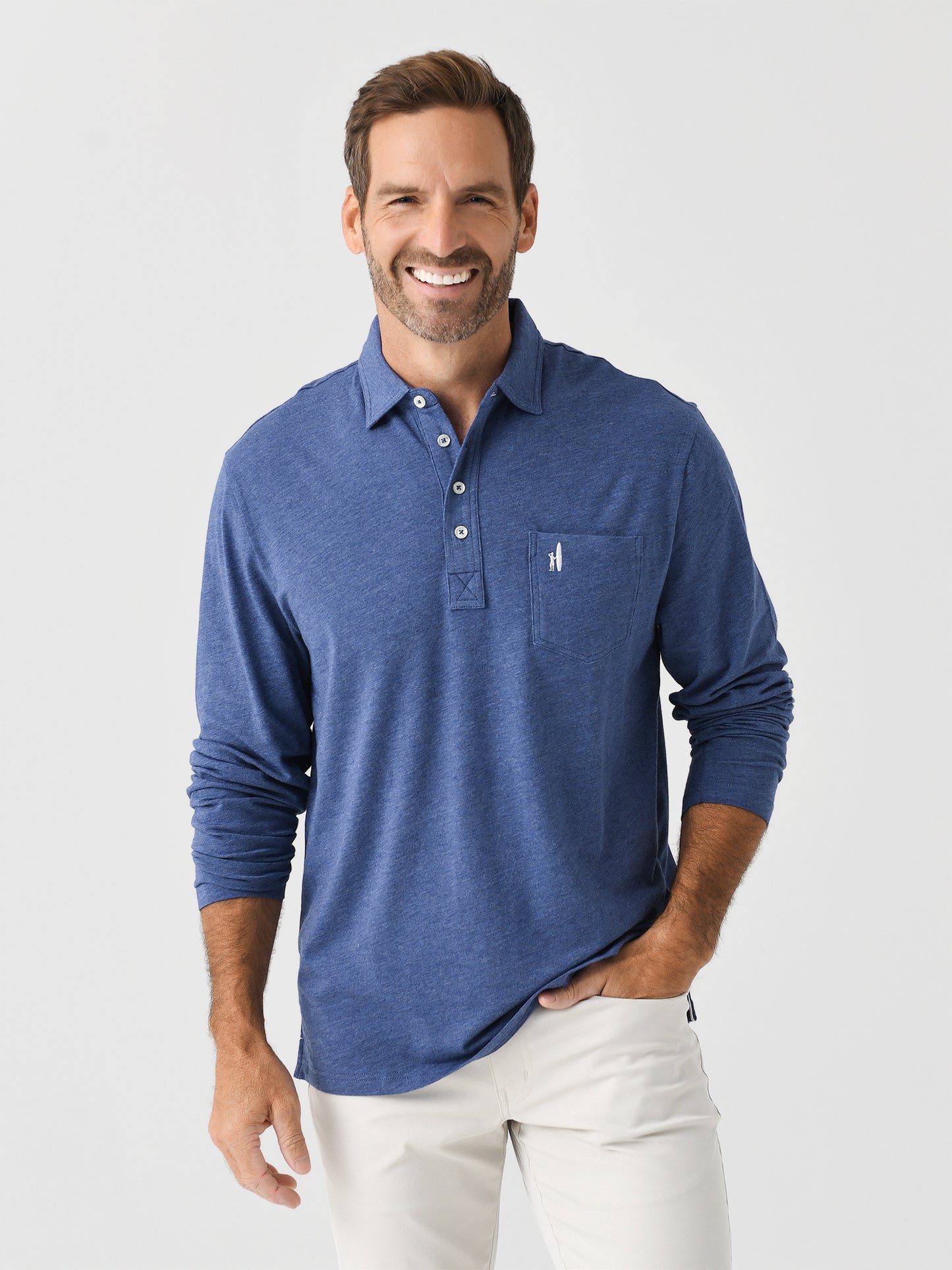 Johnnie-O Men's The Cutler Original Long Sleeve Polo - Saint Bernard