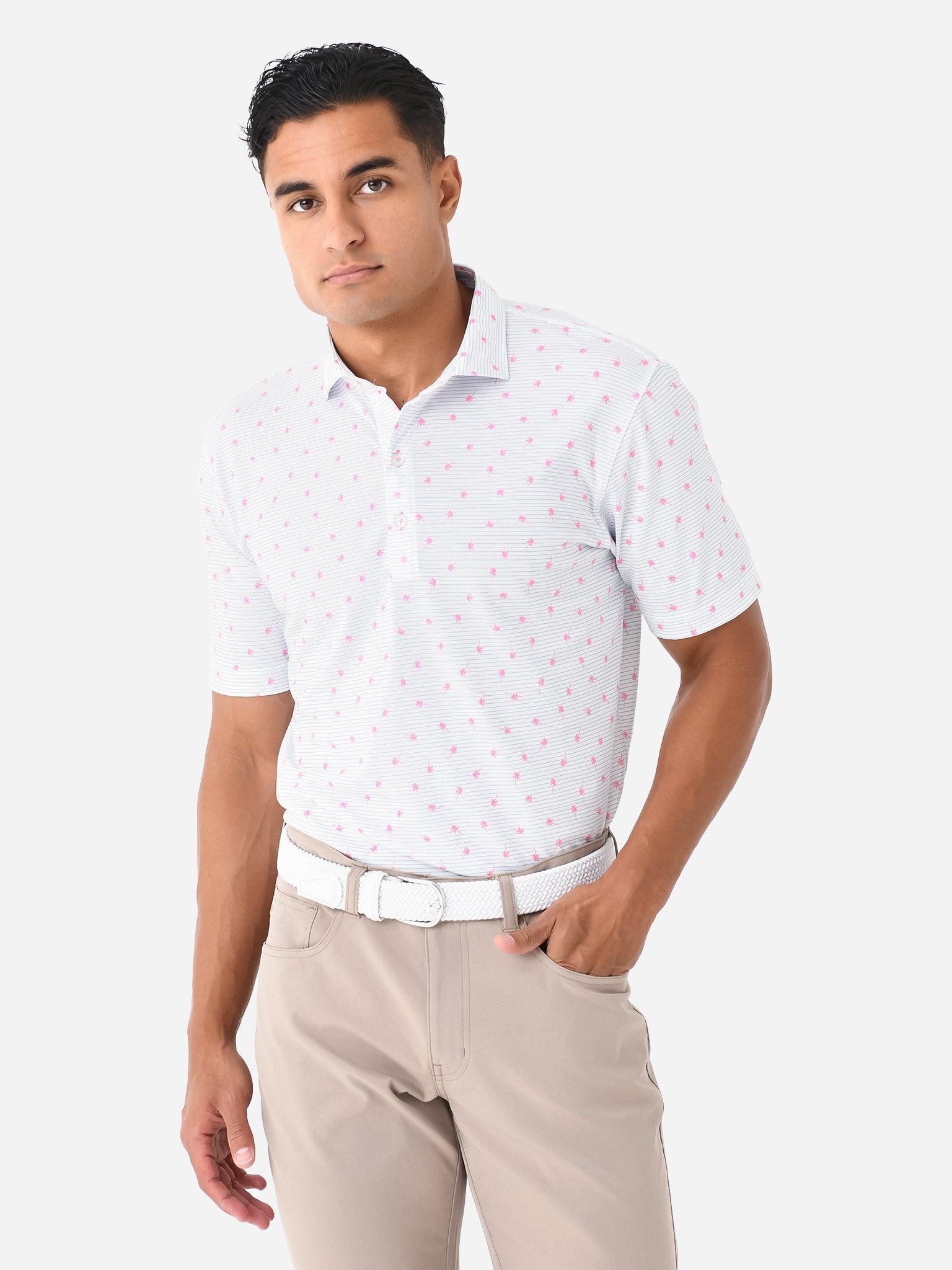 JohnnieO Men's Palm Springs Top Shelf Printed Polo