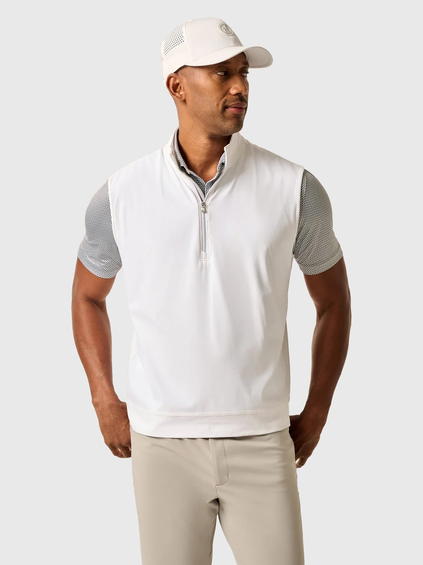 Johnnie-O Men's Torque Quarter-Zip Performance Vest - Saint Bernard