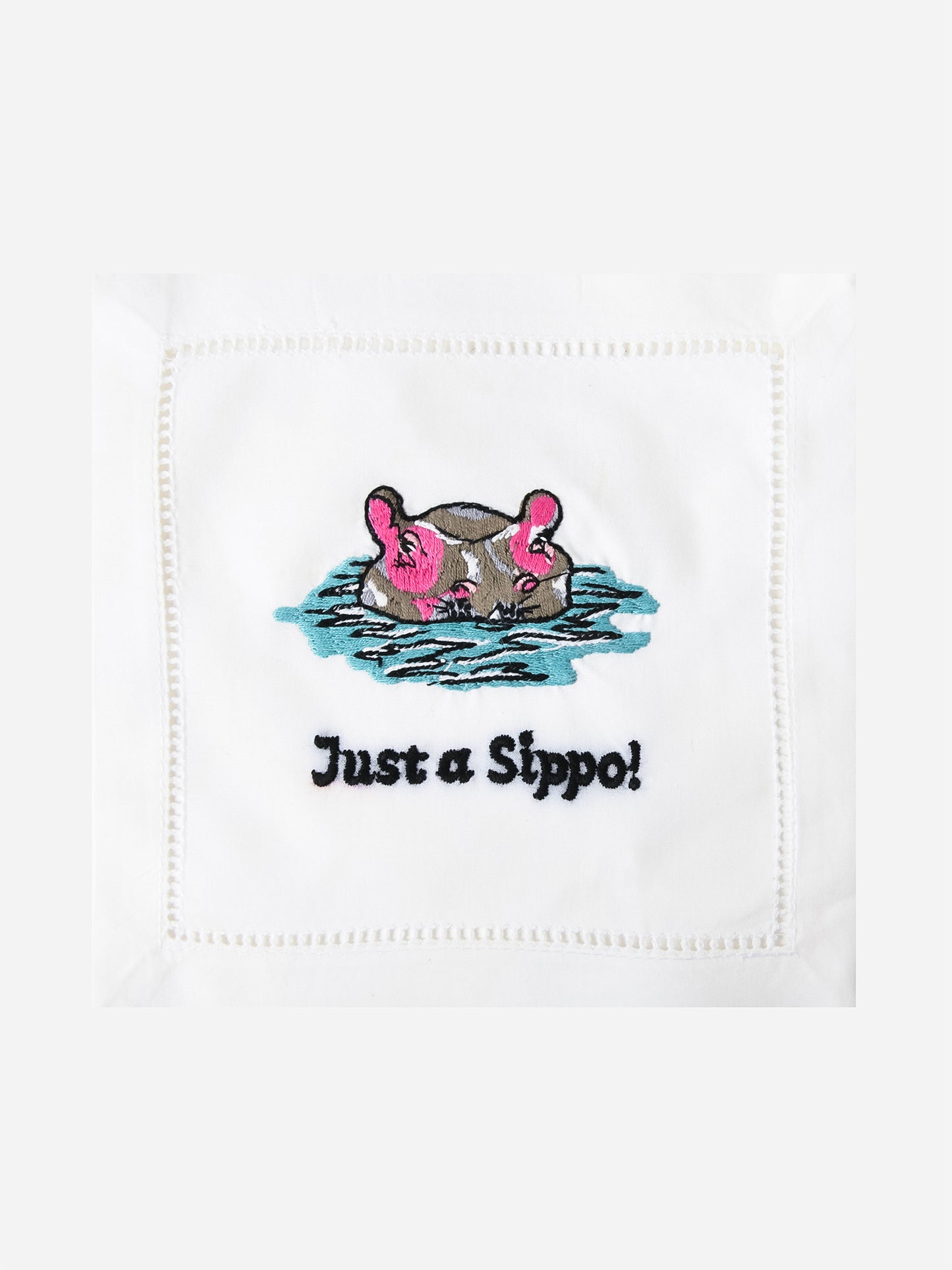 August Morgan Just A Sippo Cocktail Napkin Set - Saint Bernard