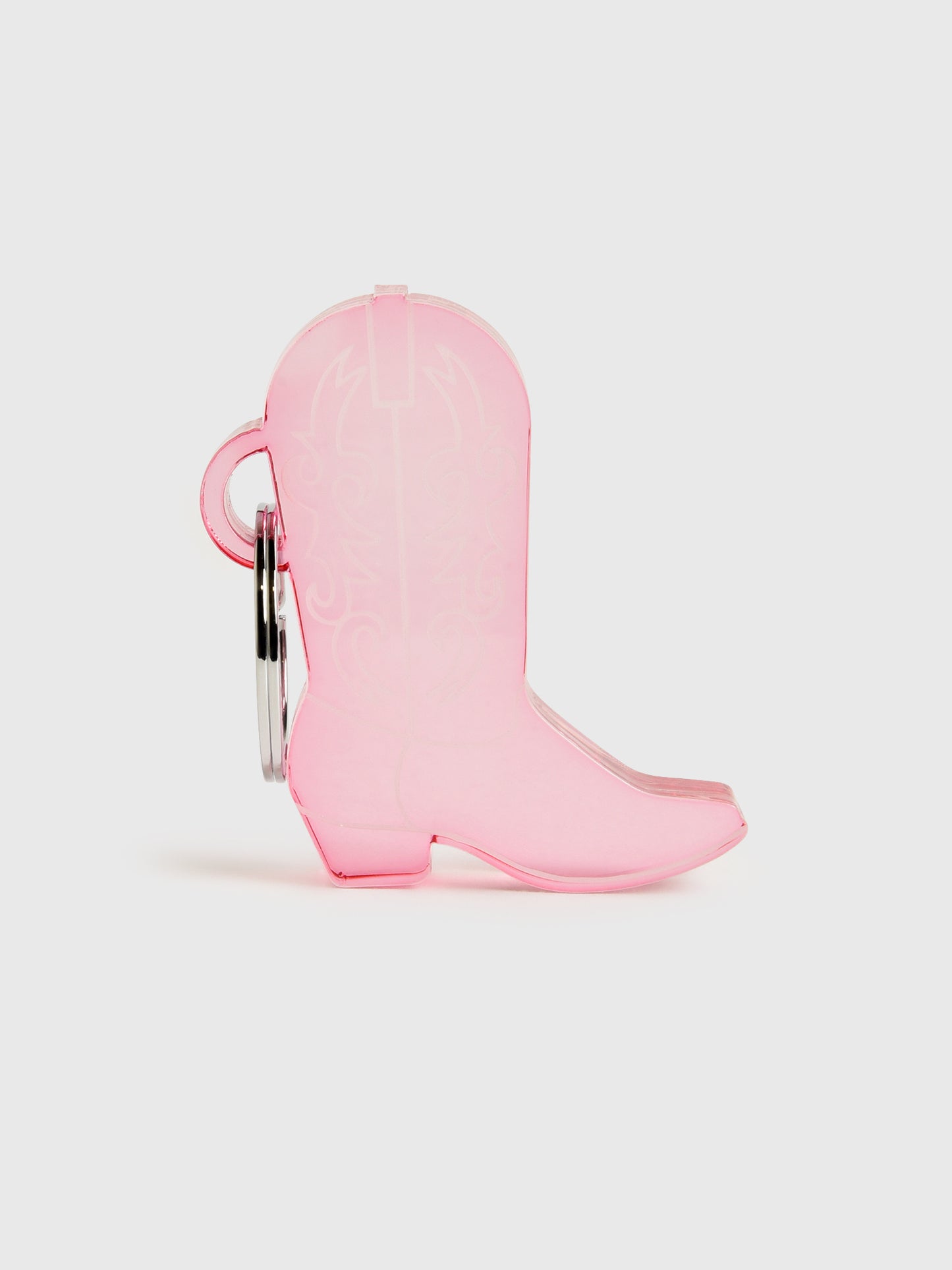 O-Venture Acrylic Pink Cowboy Boot Keychain - Saint Bernard
