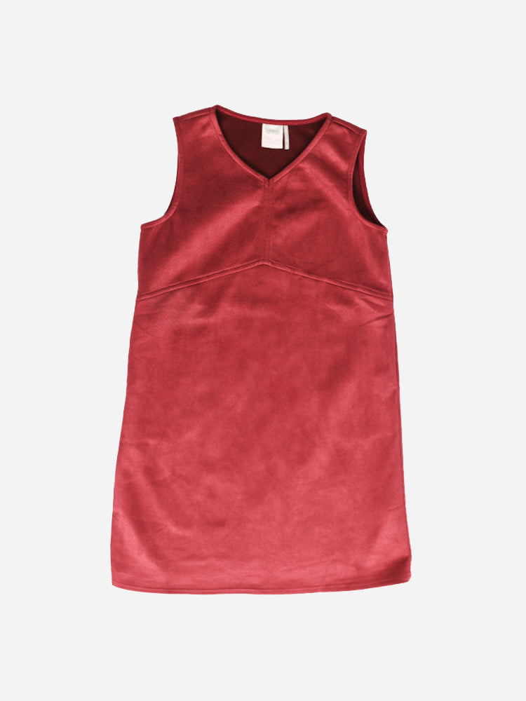 For All Seasons Faux Suede Shift Dress - Saint Bernard