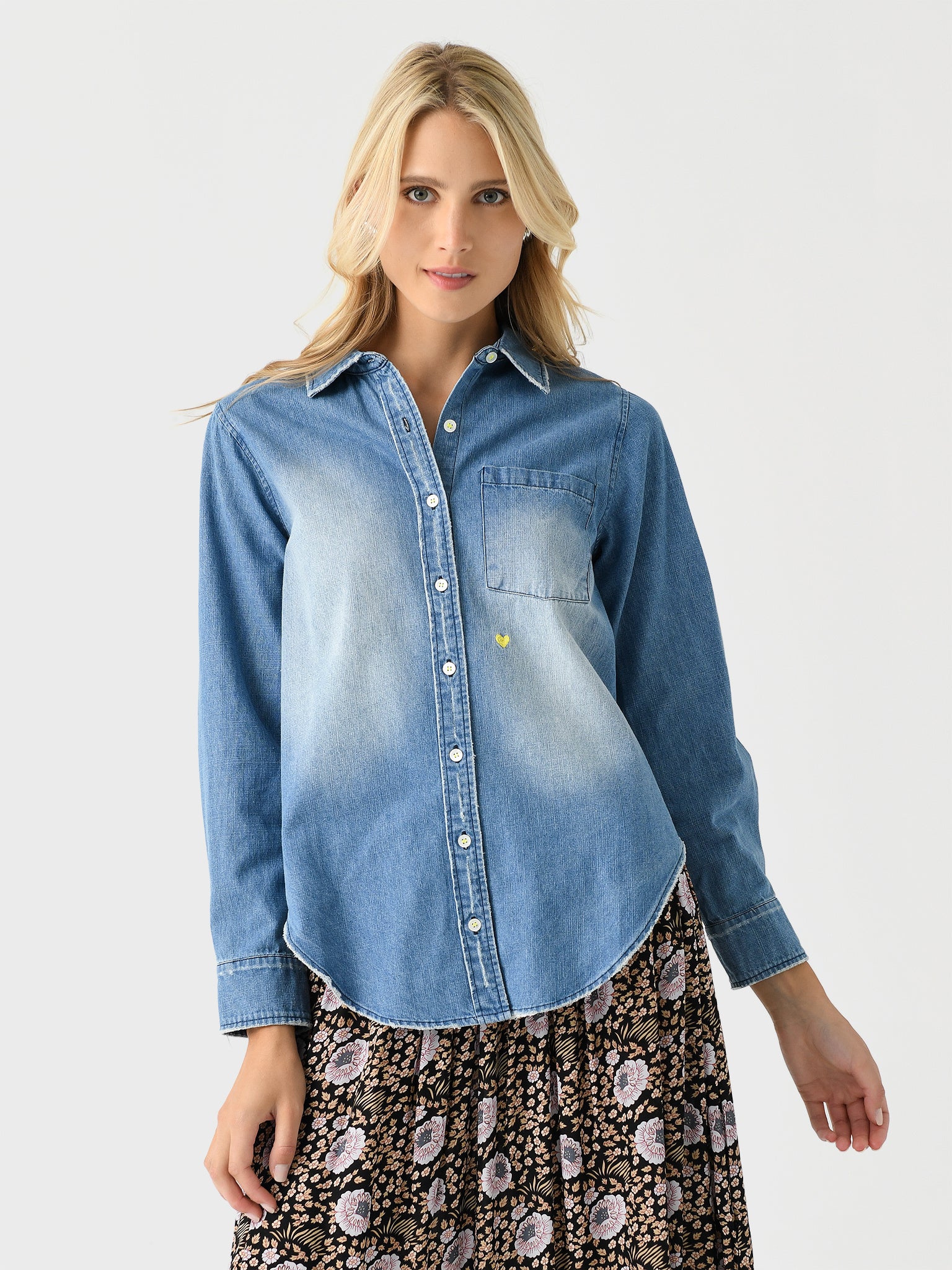 Kerri Rosenthal Women's Lightweight Denim Shirt Saint