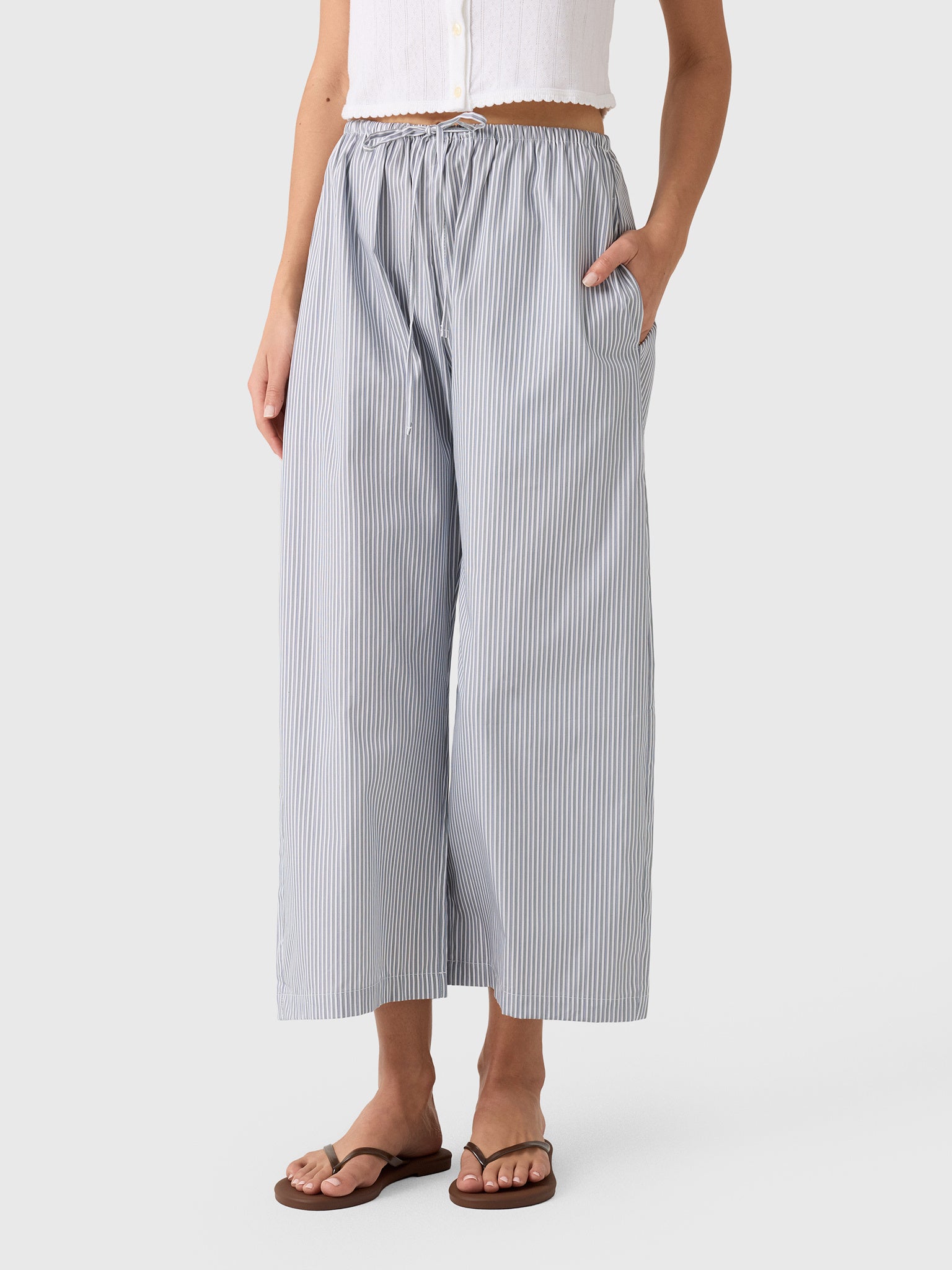 Leset Women's Yoshi Stripe Crop Drawstring Pant – Saint Bernard