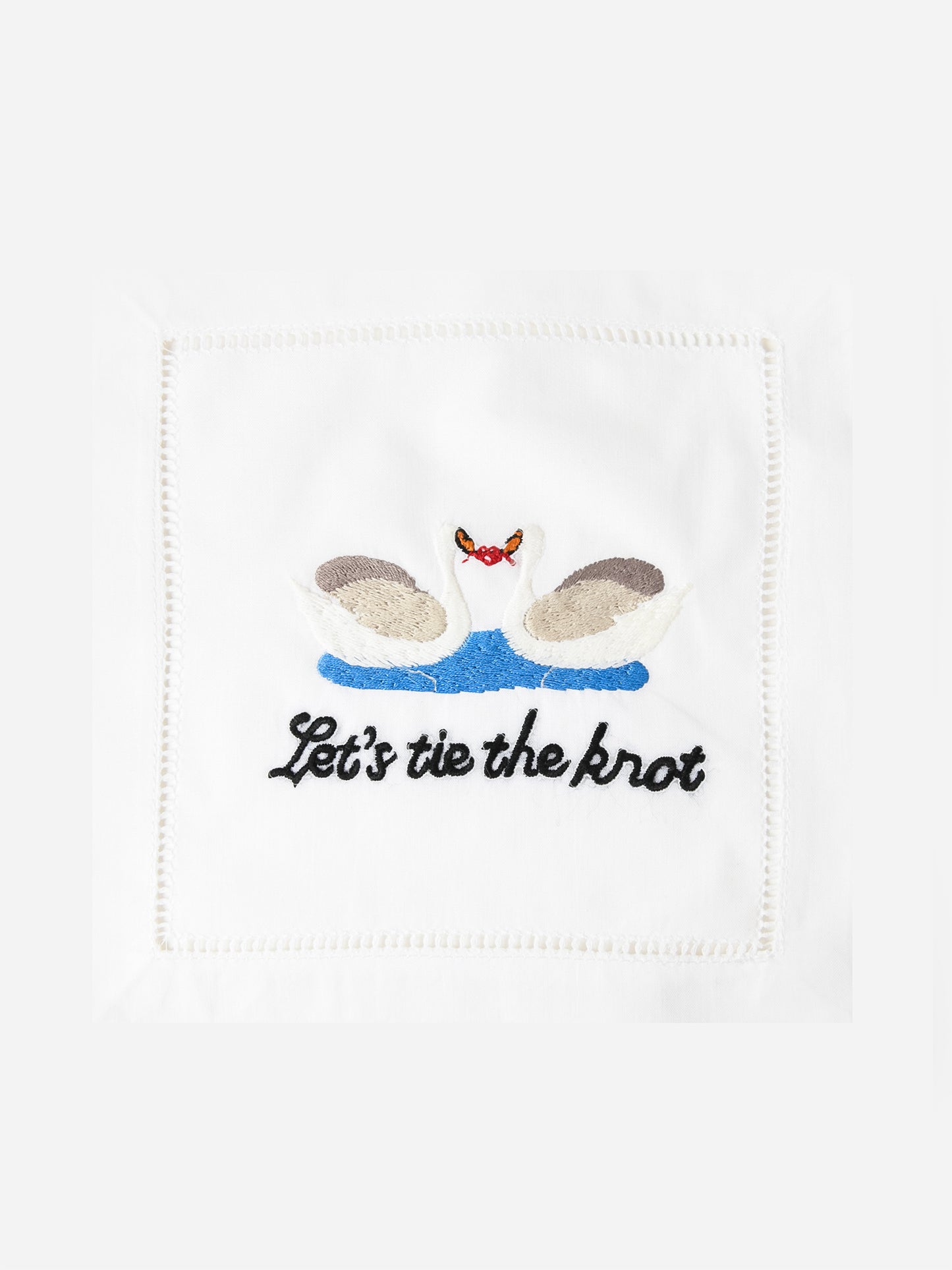 August Morgan Let's Tie The Knot Cocktail Napkin Set - Saint Bernard