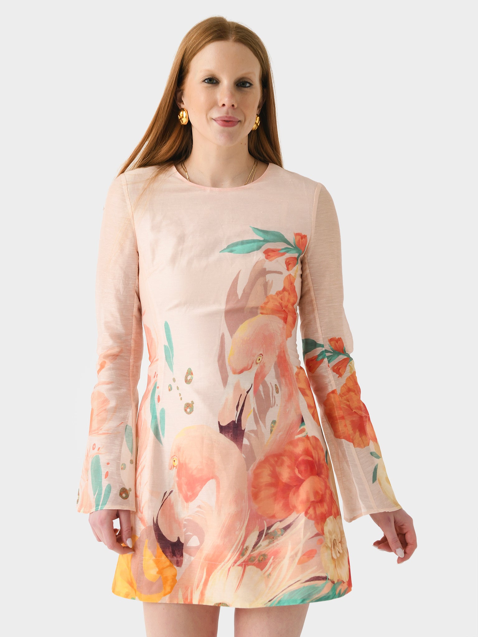 Leo Lin Women's Suzanne Bell Sleeve Mini Dress Leo Lin Women's Suzanne Bell Sleeve Mini Dress