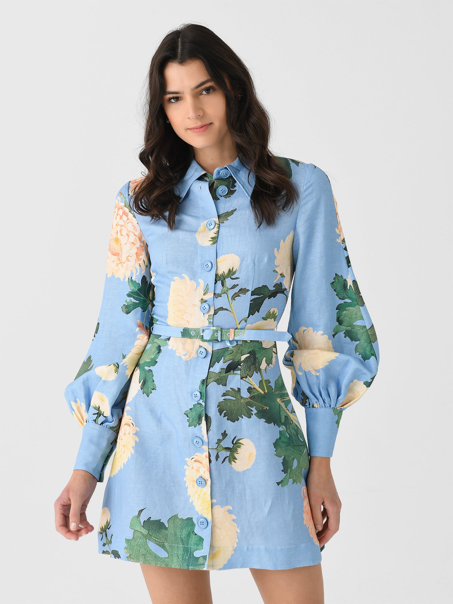 Leo Lin Women's Luminous Linen Mini Dress Leo Lin Women's Luminous Linen Mini Dress