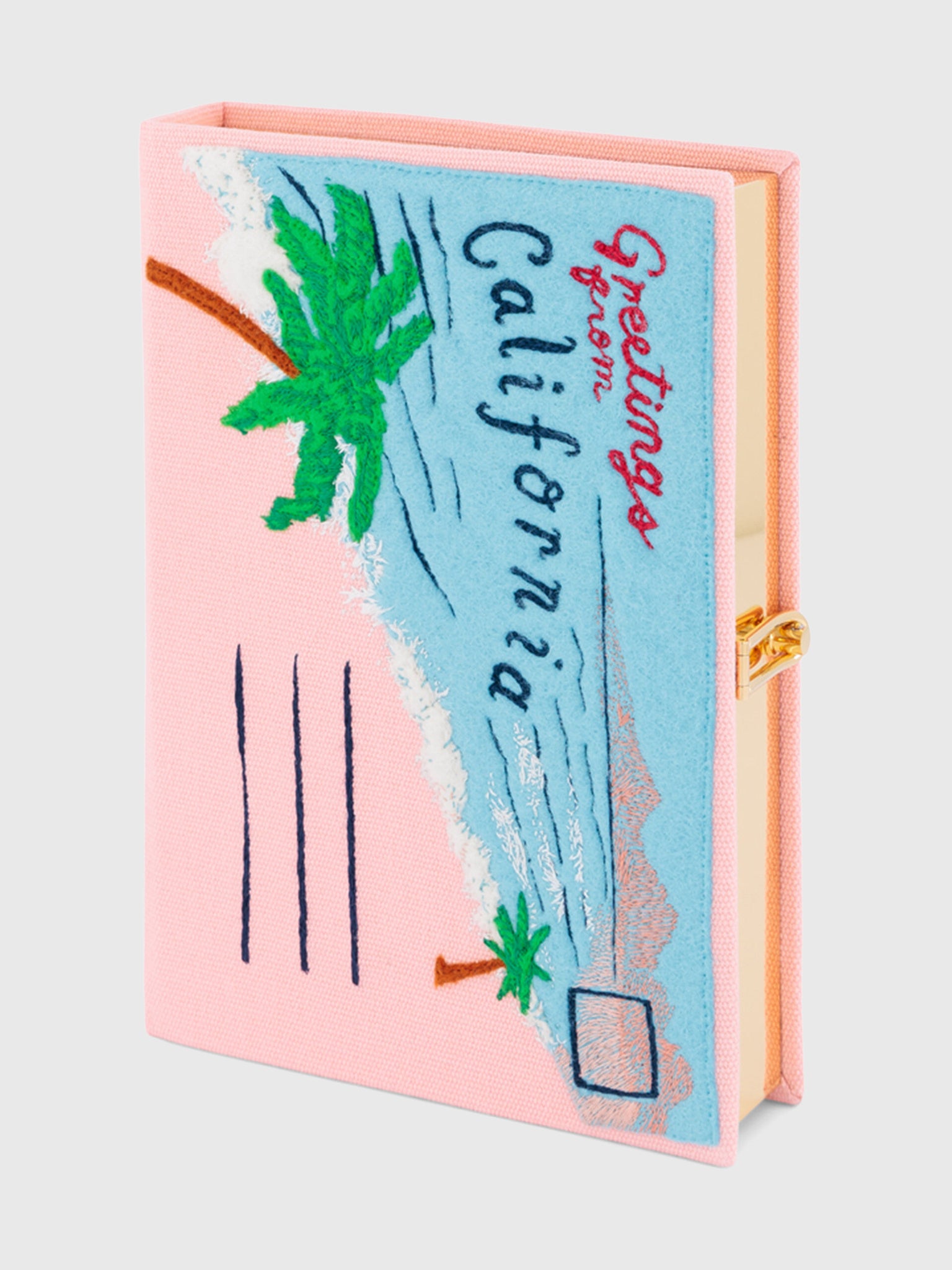Olympia Le-Tan Greetings From California Book Clutch – Saint Bernard