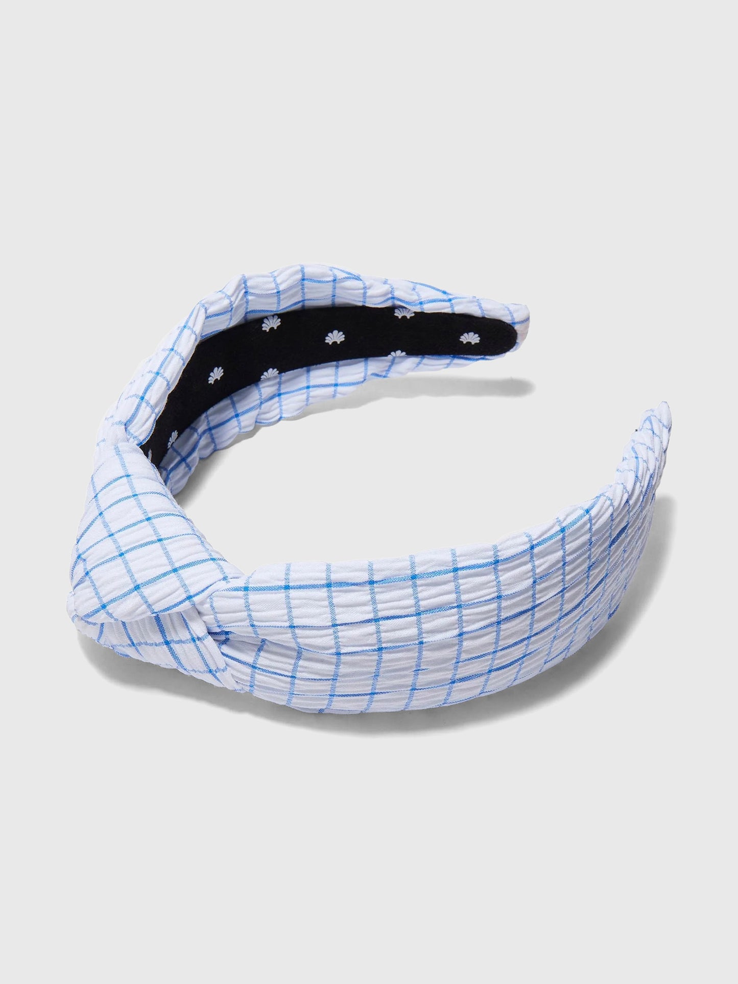 Lele Sadoughi Seersucker Knotted Headband - Saint Bernard