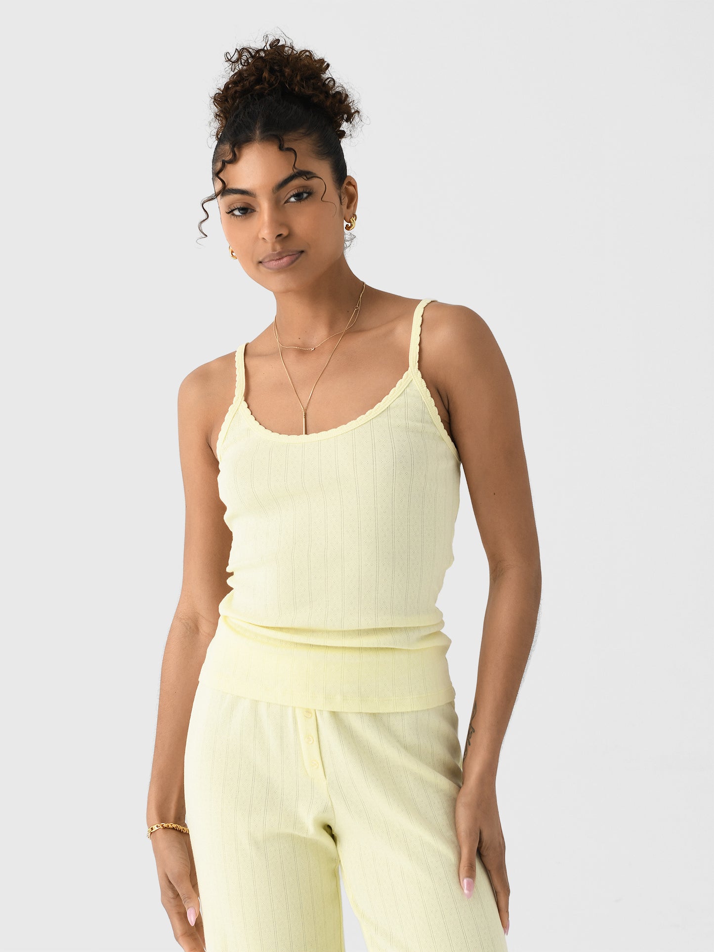 Leset Women's Pointelle Tank Top - Saint Bernard