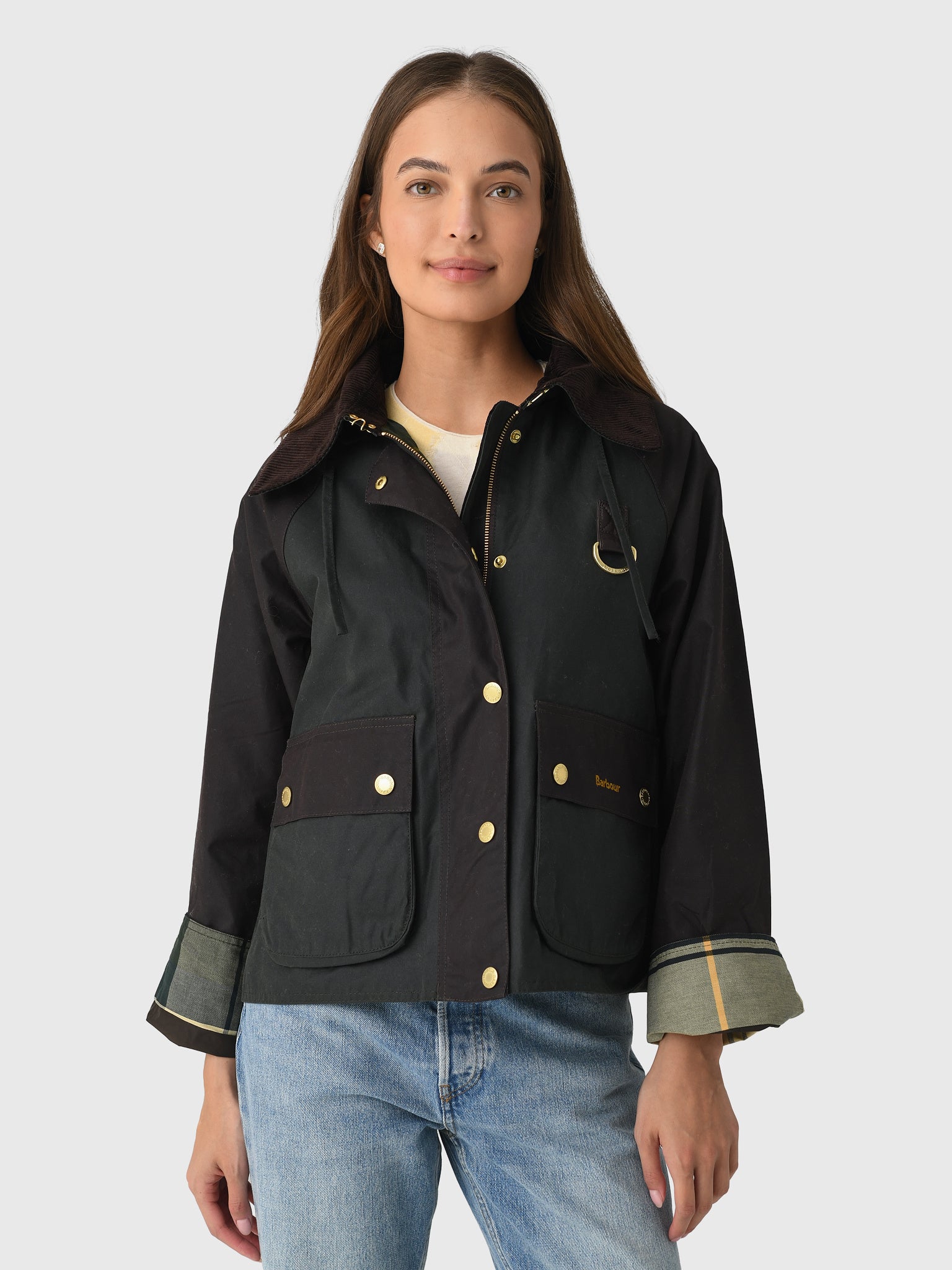 Barbour Women's Reighton Spey Waxed Jacket | $540.00 | Saint Bernard