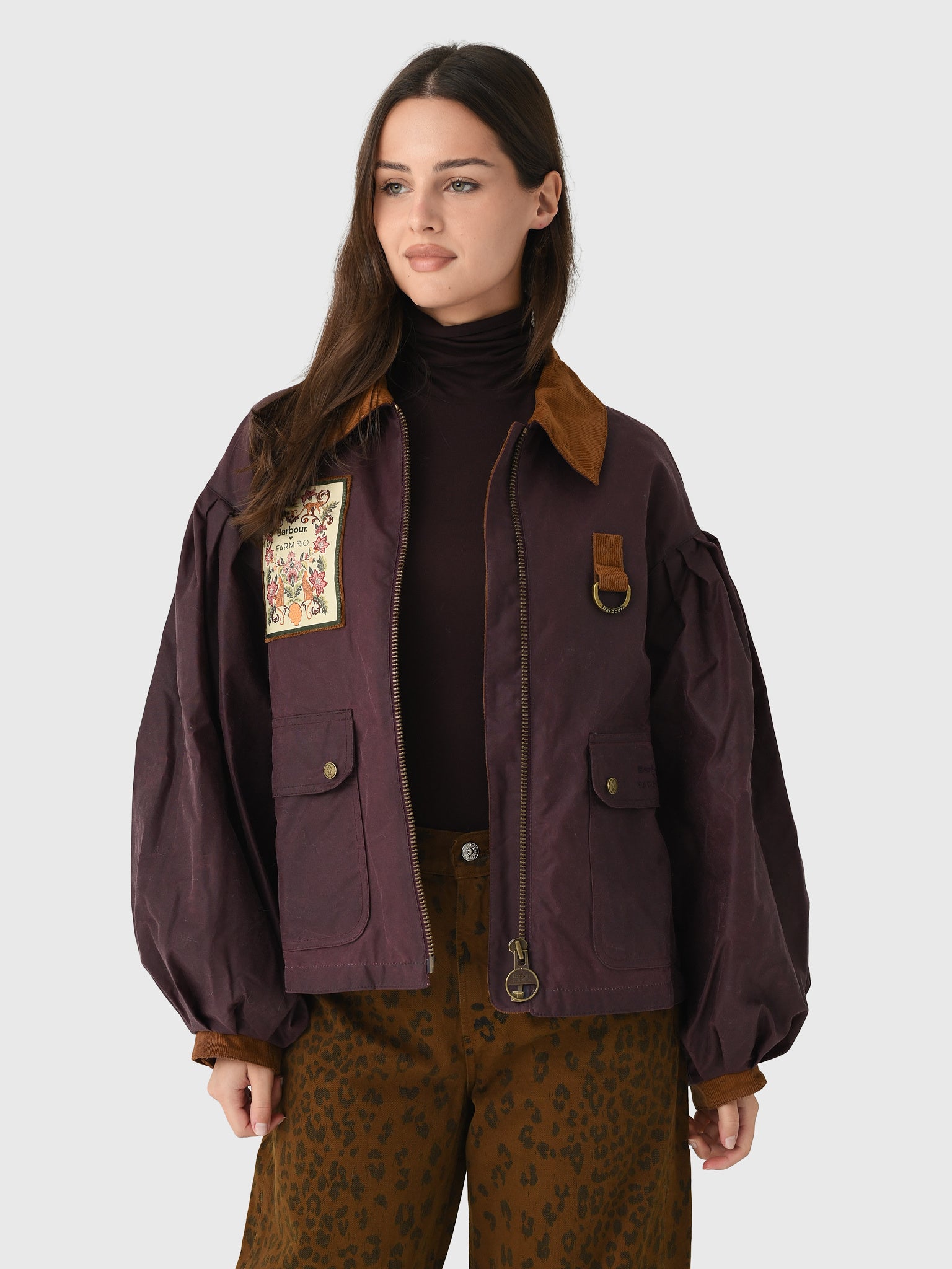 Barbour Women's X Farm Rio Thais Waxed Jacket | $720.00 | Saint