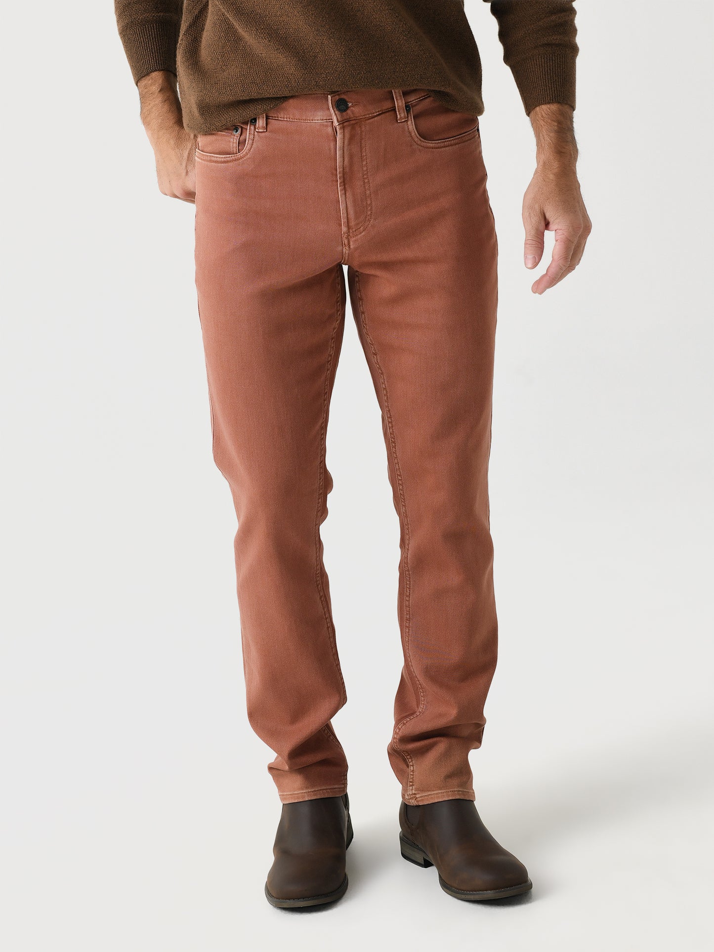 Faherty Brand Men's Stretch Terry 5-Pocket Pant - Saint Bernard