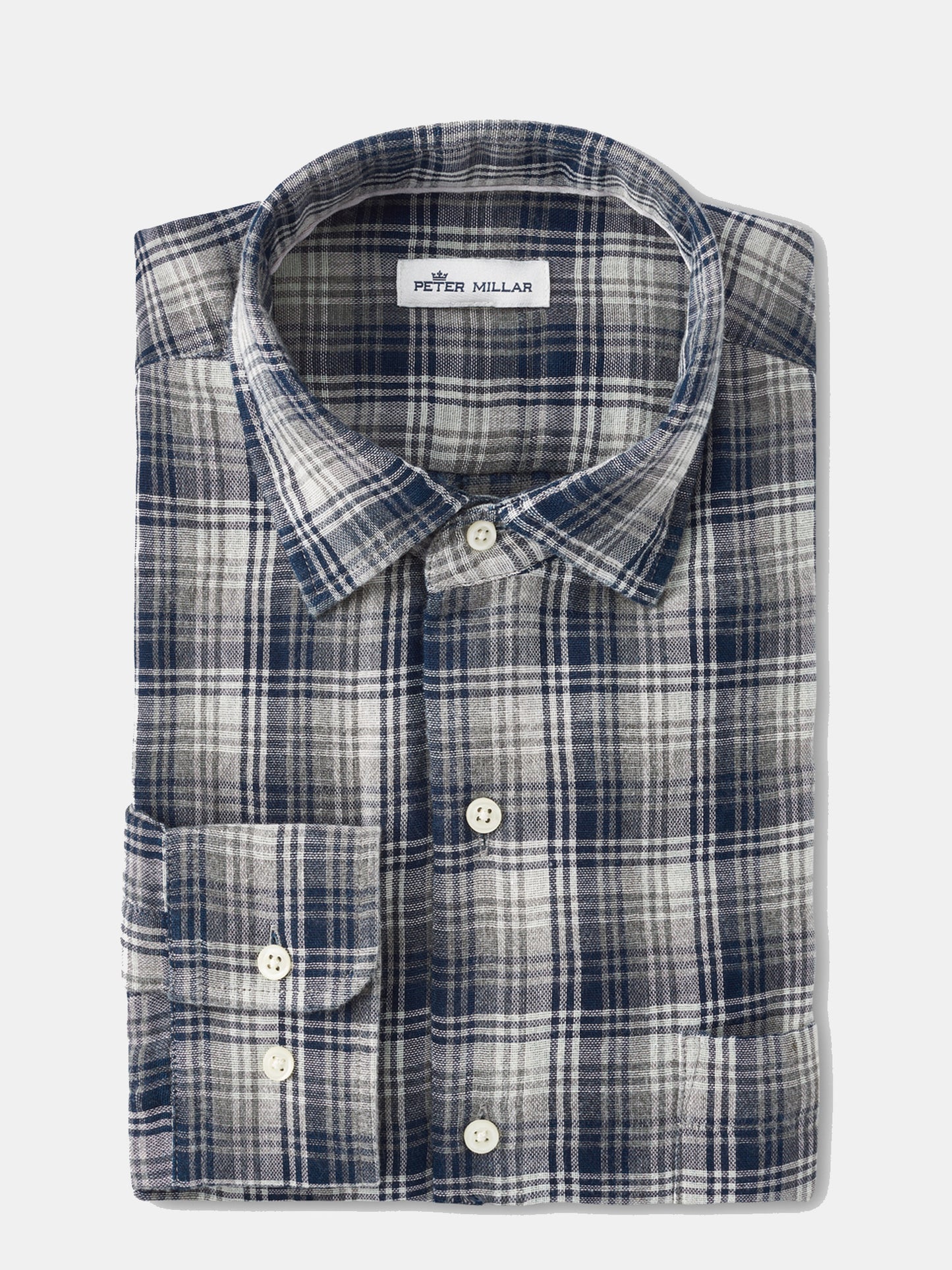 Peter Millar Mountainside Men's Hamilton Doublecloth Cotton Sport Shirt - Saint Bernard
