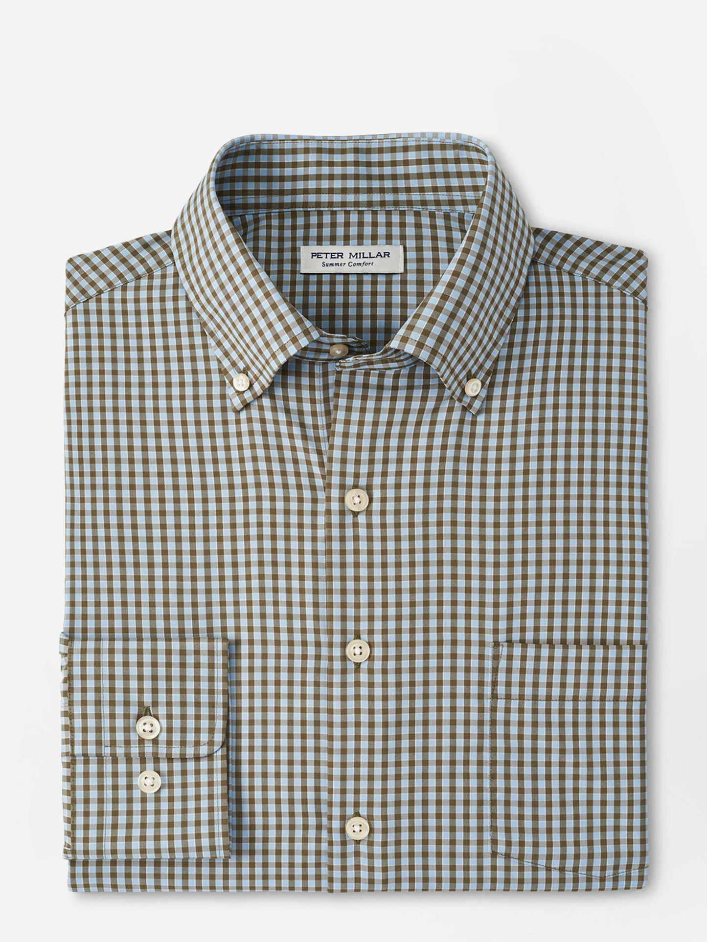 Peter Millar Crown Men's Geary Performance Twill Sport Shirt - Saint Bernard