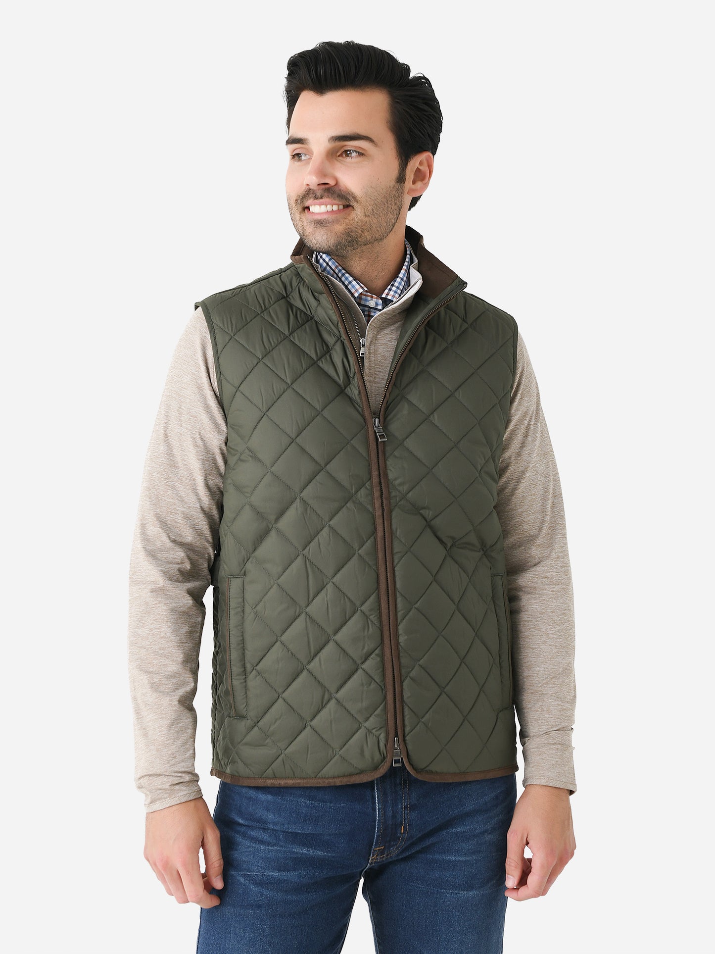 Peter Millar Crown Men's Essex Quilted Travel Vest - Saint Bernard