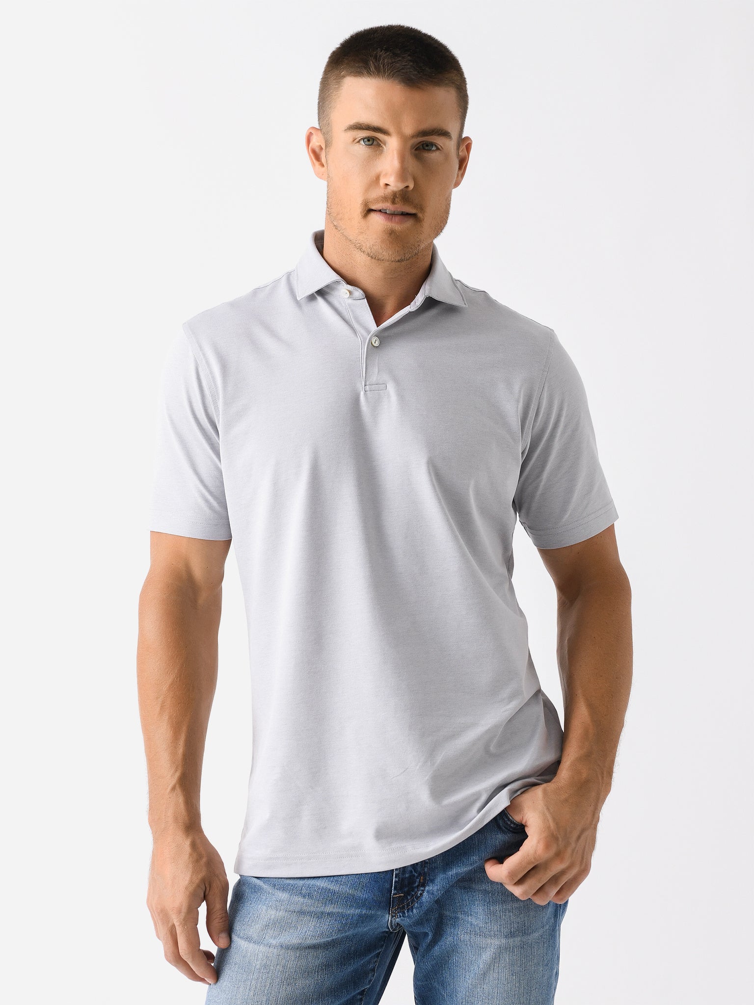 Pedestal polo t ロンt DAB Brrrsos着用 Rhoback Men's The Don't Mess Performance Polo – Saint Bernard