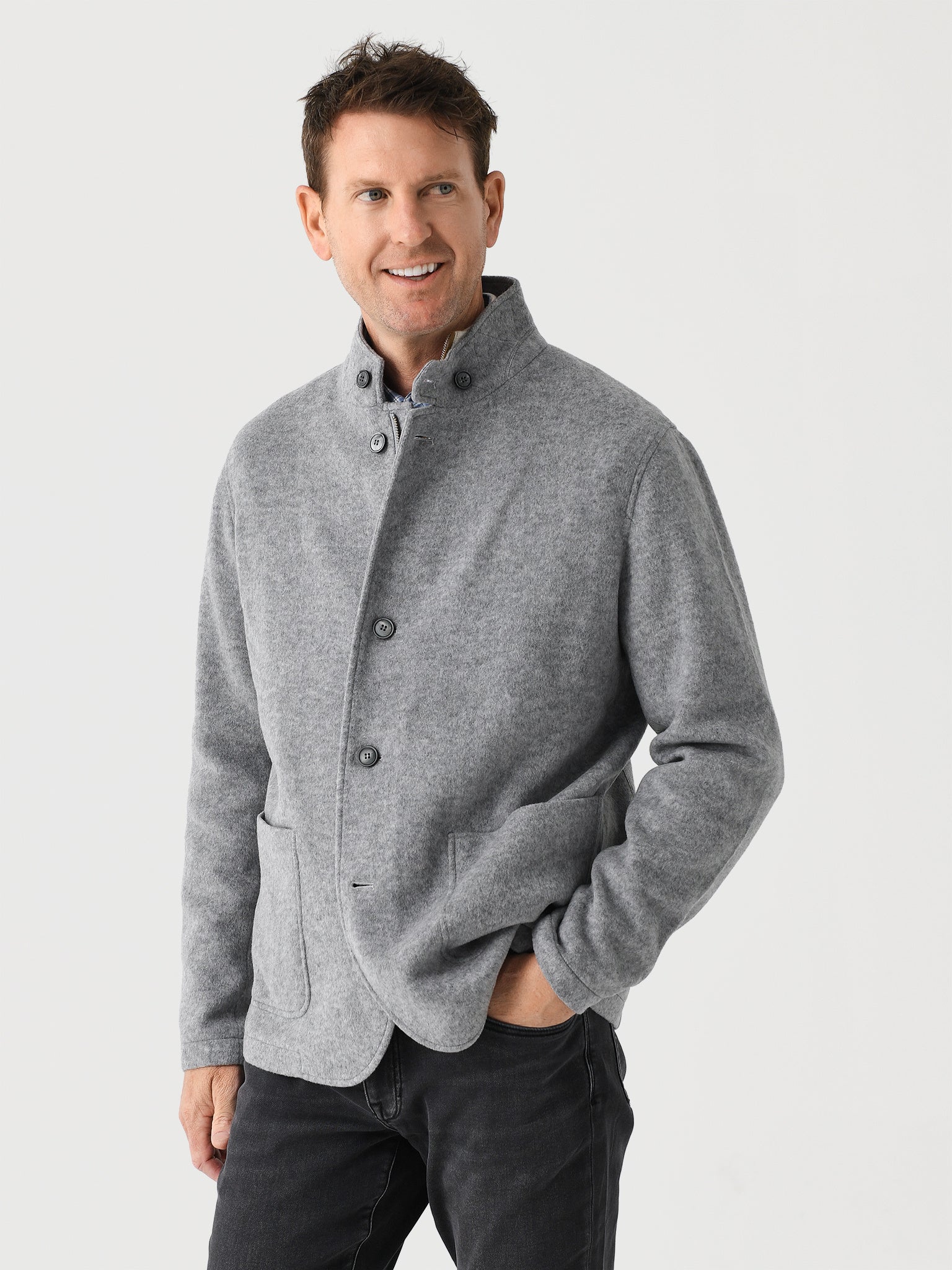 Peter Millar Crown Men's Flex Fleece Zip Blazer | $695.00 | Saint
