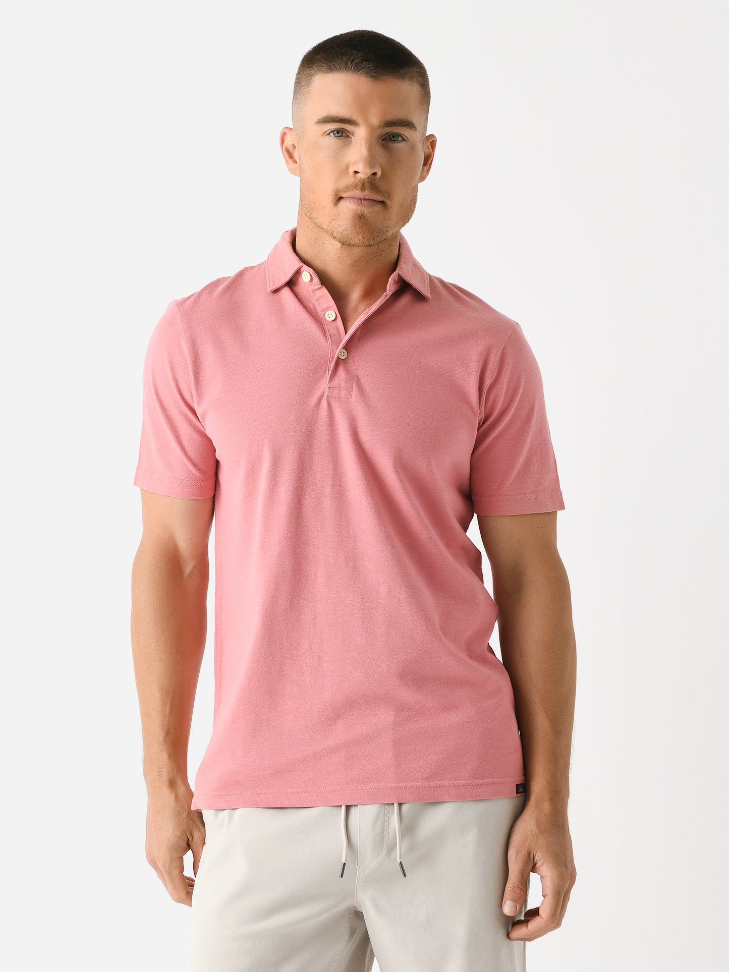 Faherty Brand Men's Sunwashed T-Shirt Polo - Saint Bernard