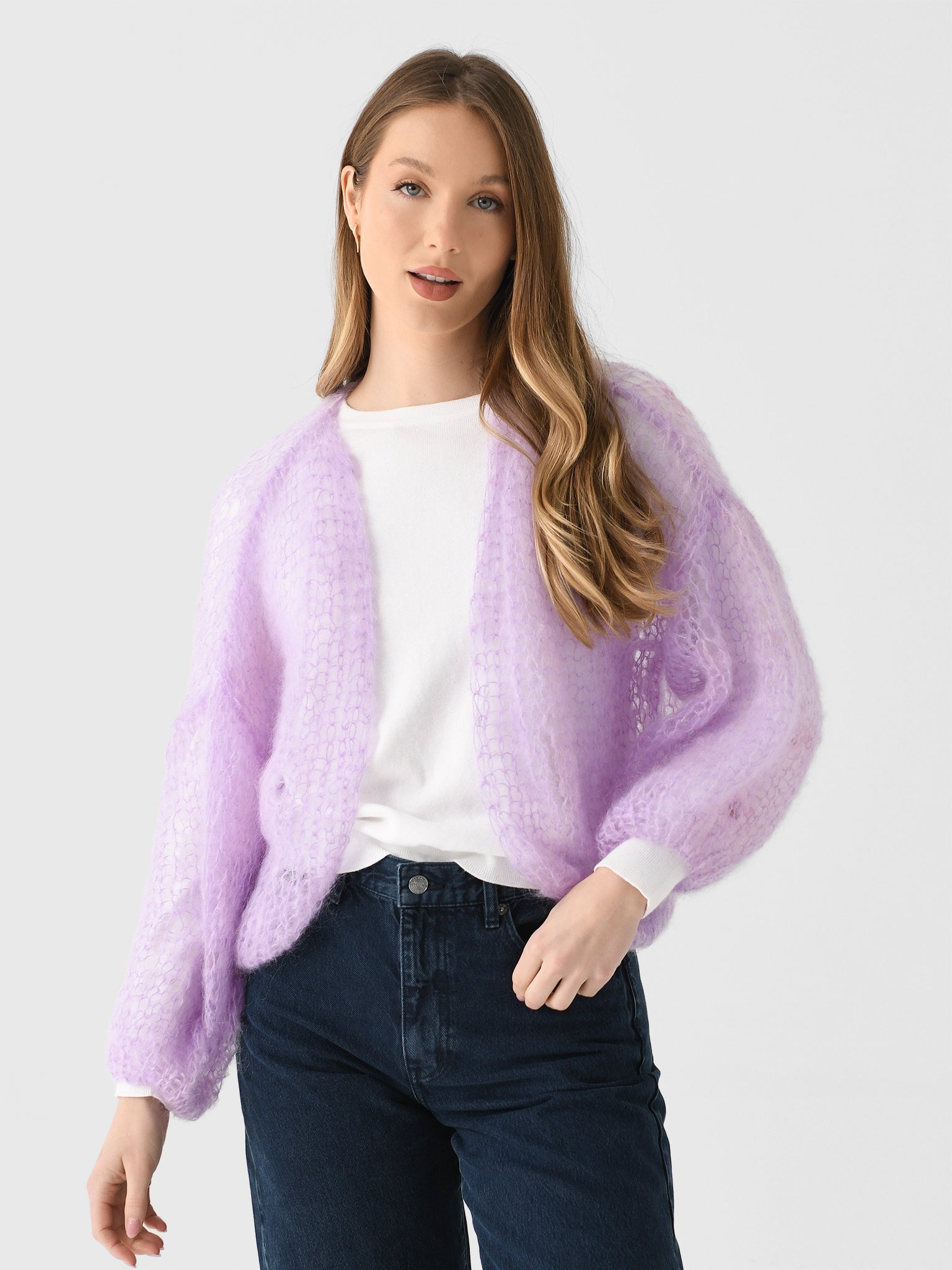 ジャケット・アウター le.ema mohair touch cardigan le.ema mohair