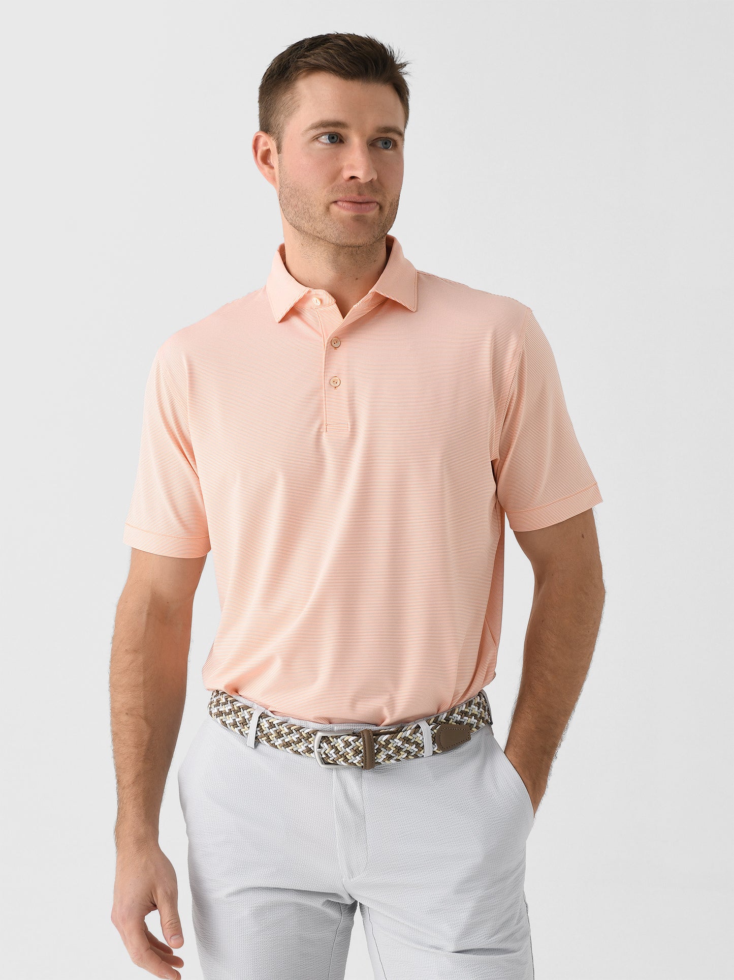 Peter Millar Crown Sport Men's Jubilee Performance Jersey Polo - Saint Bernard