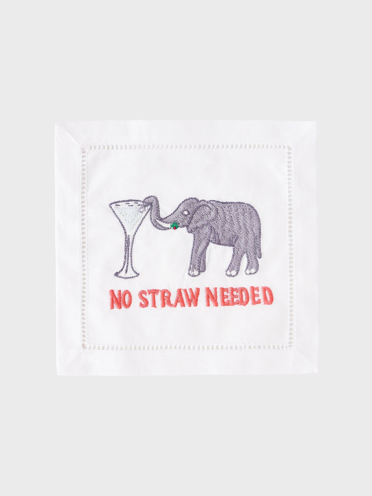 August Morgan No Straw Needed Cocktail Napkin Set - Saint Bernard